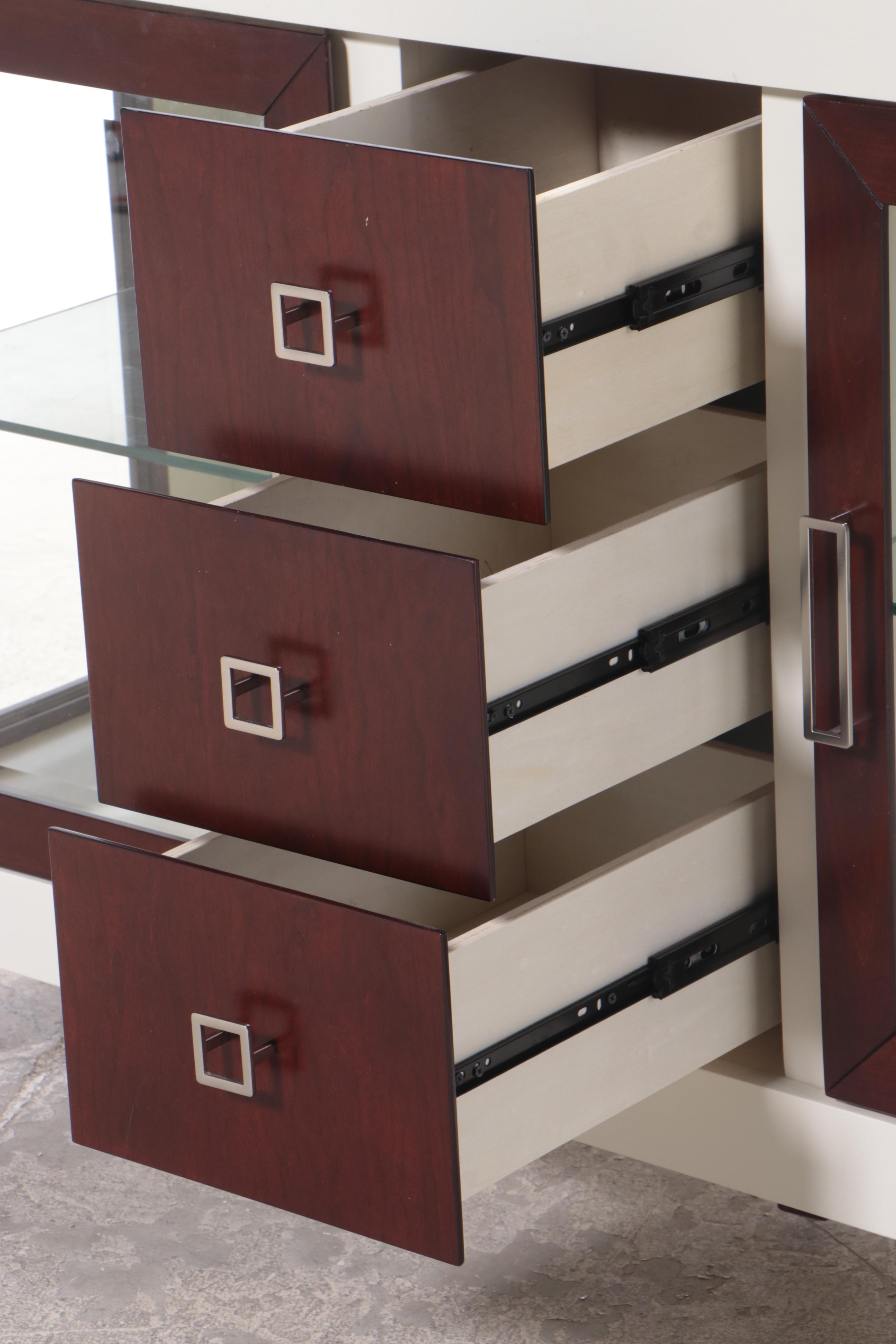 Sofia Vergara Lacquer and Wood Trimmed Buffet