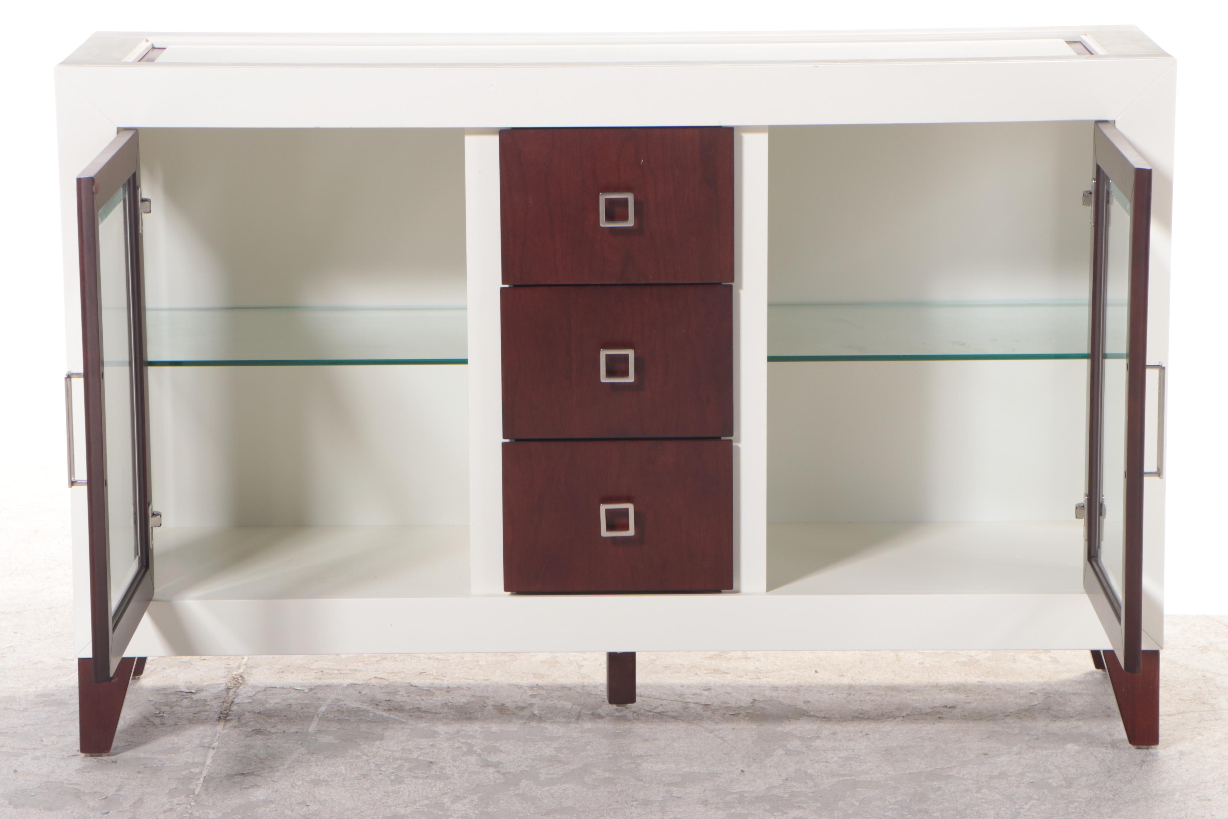 Sofia Vergara Lacquer and Wood Trimmed Buffet