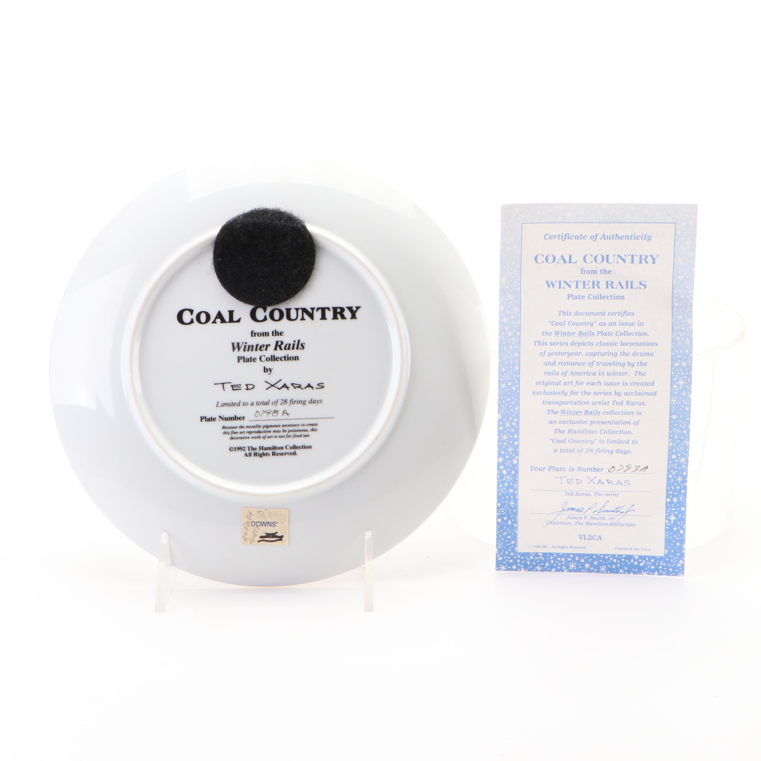 The Hamilton Collection "Winter Rails" Series Porcelain Collector Plates