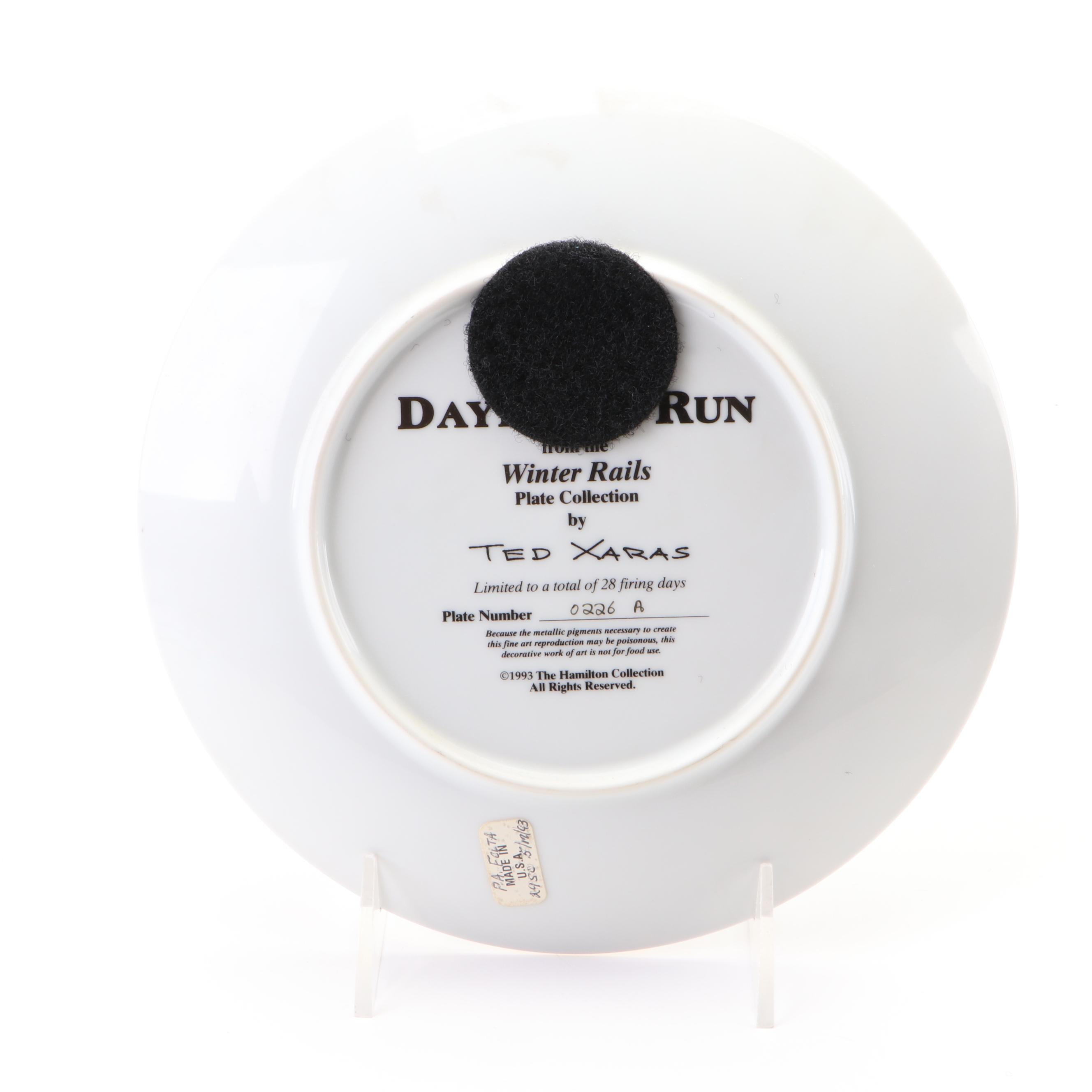 The Hamilton Collection "Winter Rails" Series Porcelain Collector Plates