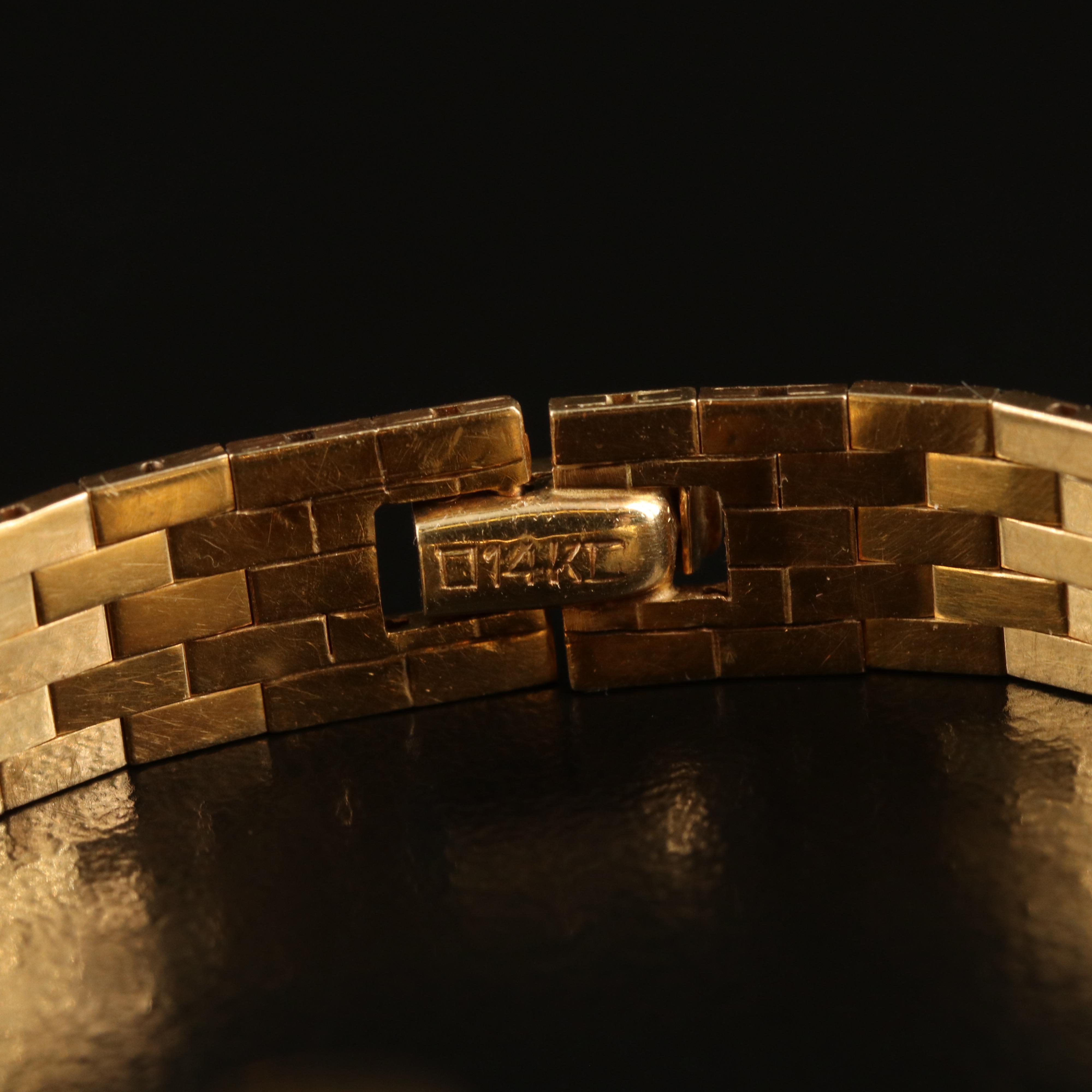 Vintage Movado 14K Ruby and Diamond Watch