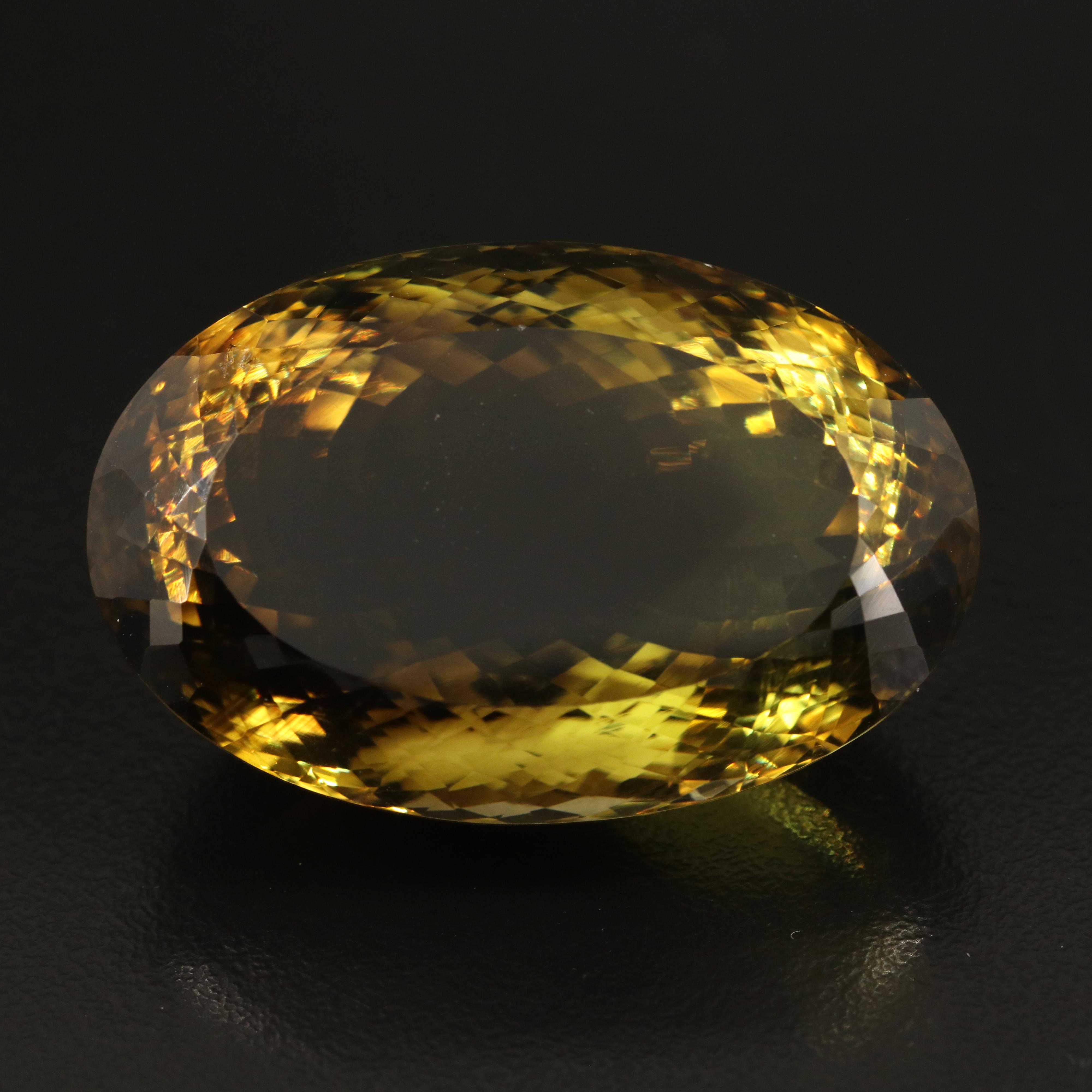 Loose 130.25 CT Oval Faceted Quartz