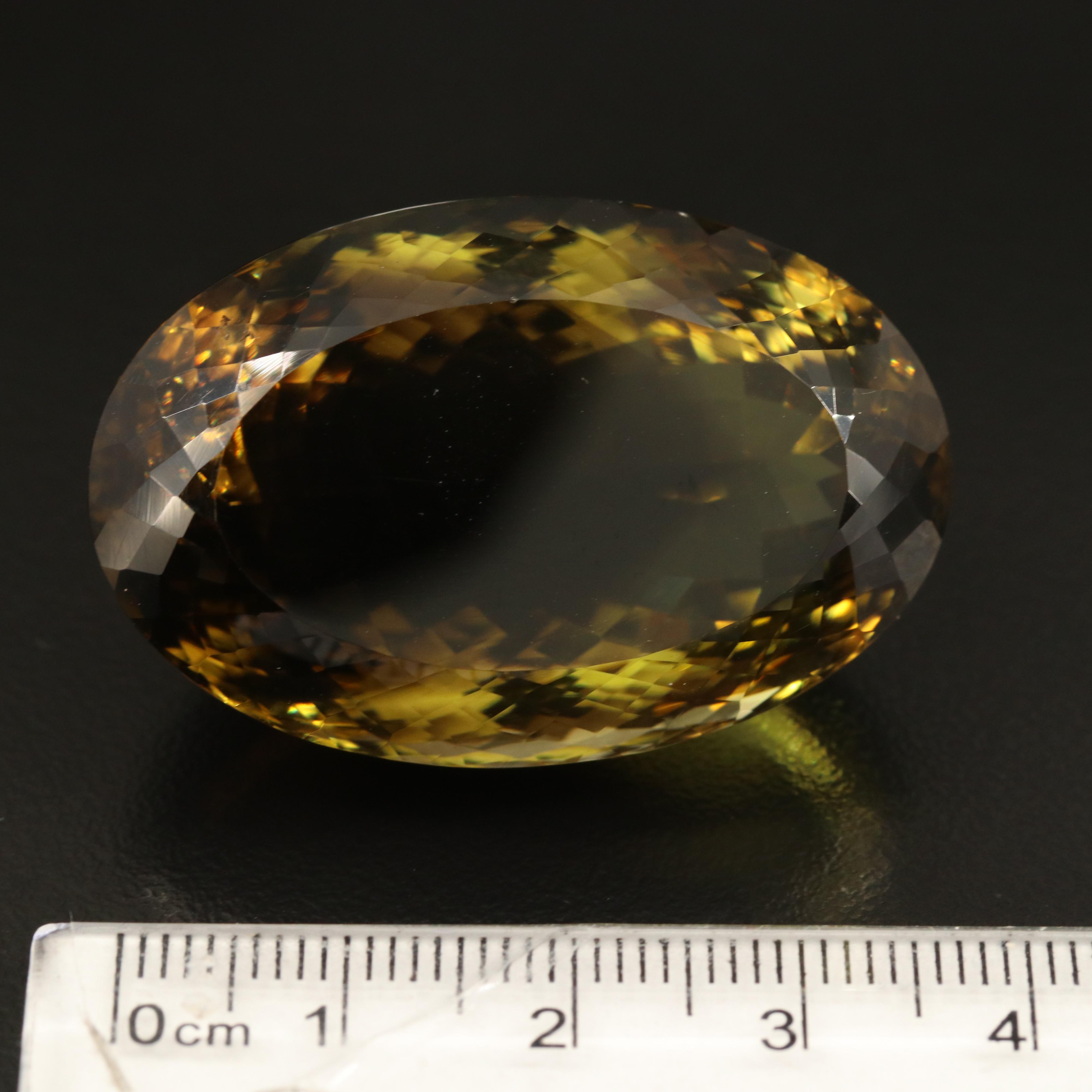 Loose 130.25 CT Oval Faceted Quartz