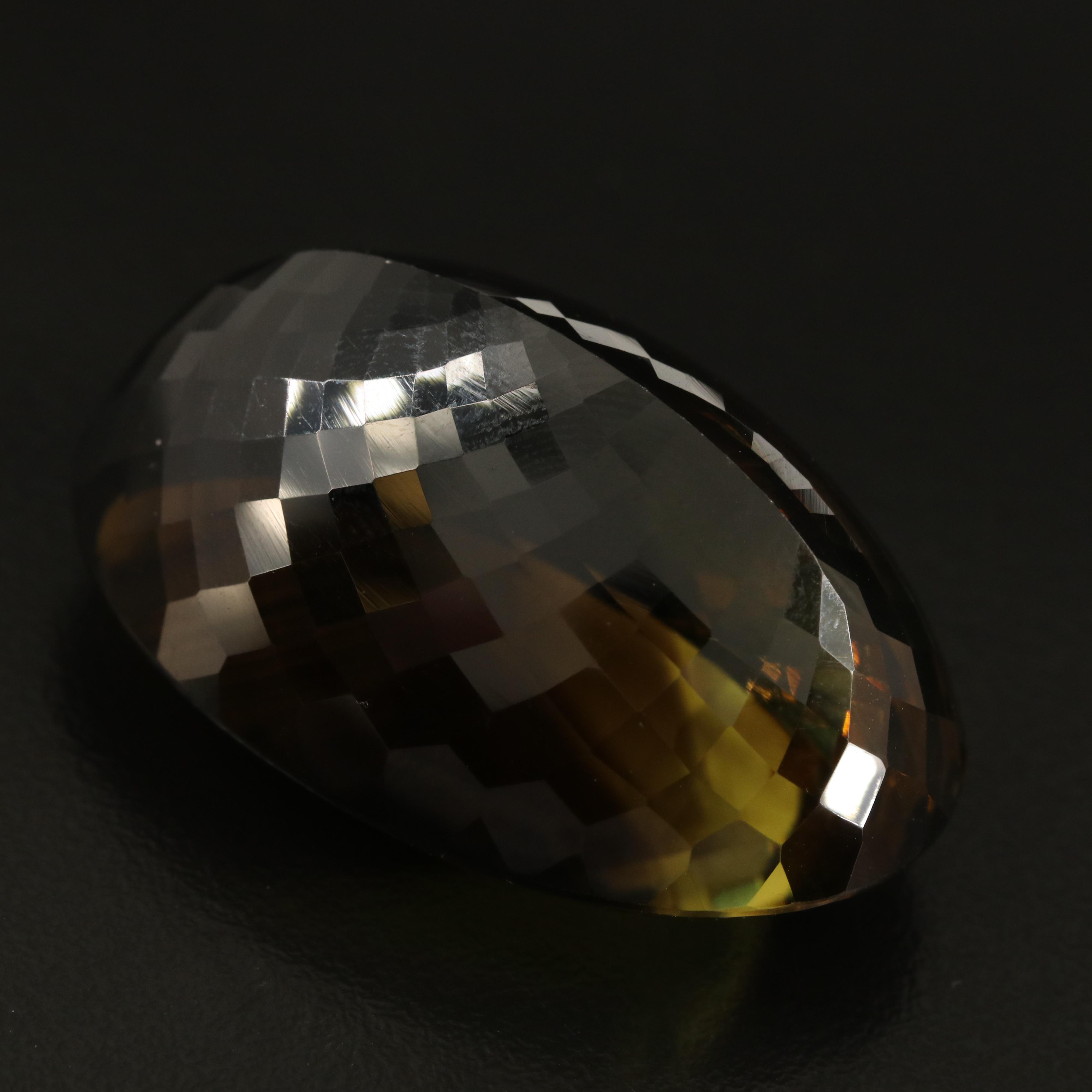 Loose 130.25 CT Oval Faceted Quartz