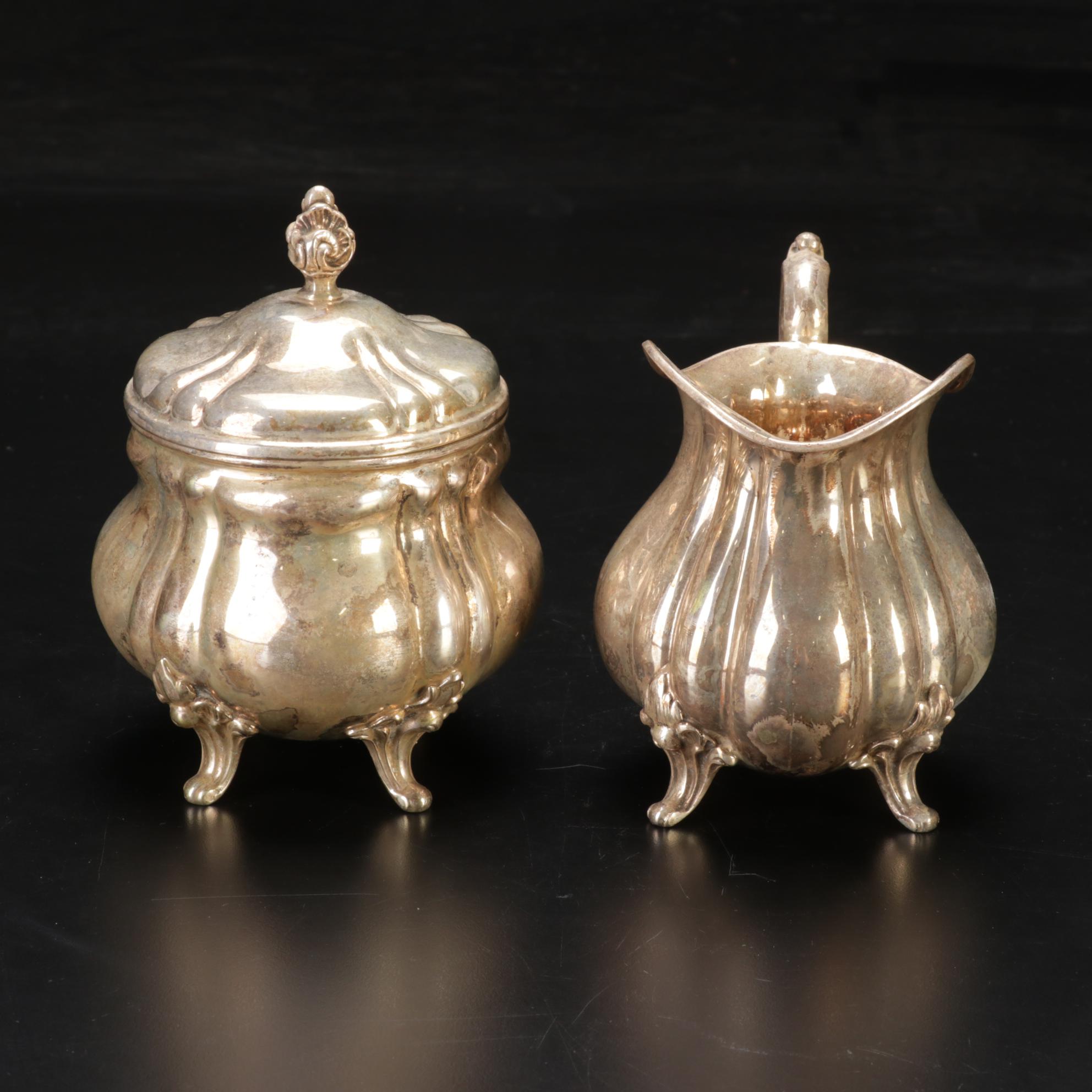 Wilhelm Bender German 835 Silver Coffee and Tea Service, Late 19th Century