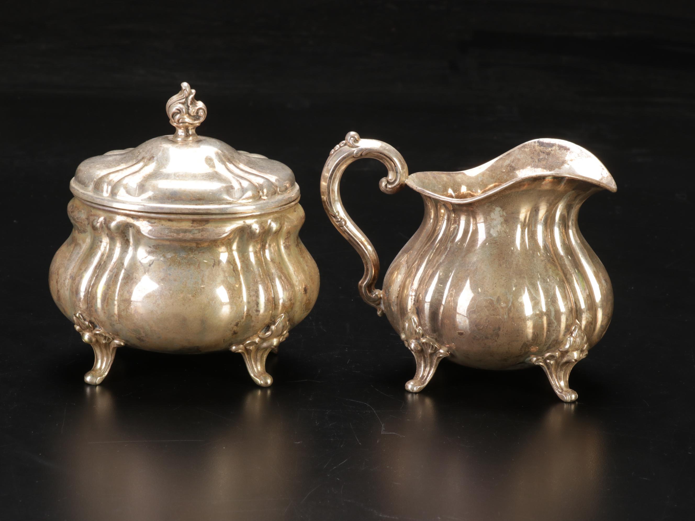 Wilhelm Bender German 835 Silver Coffee and Tea Service, Late 19th Century