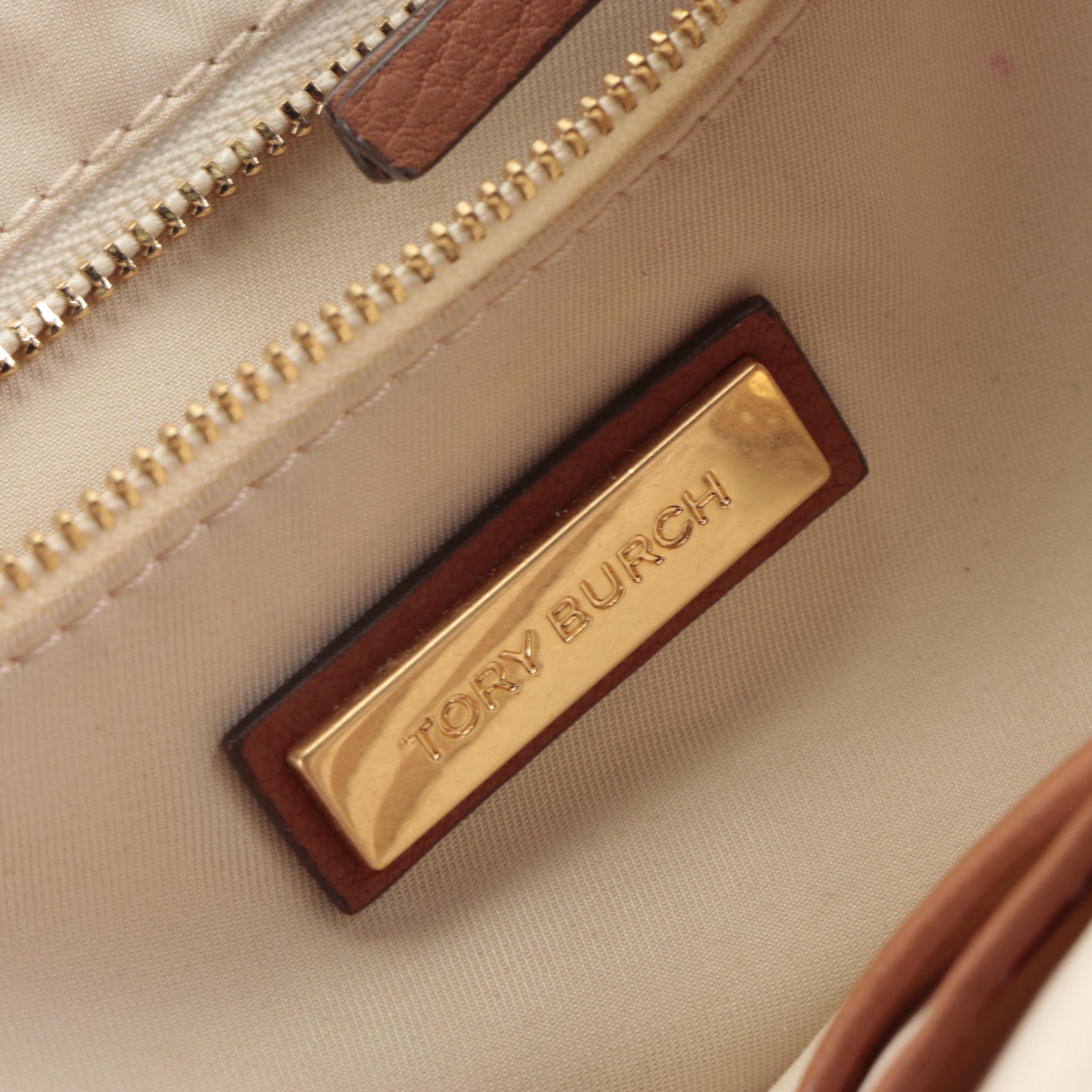 Tory Burch Satchel in Raffia and Leather