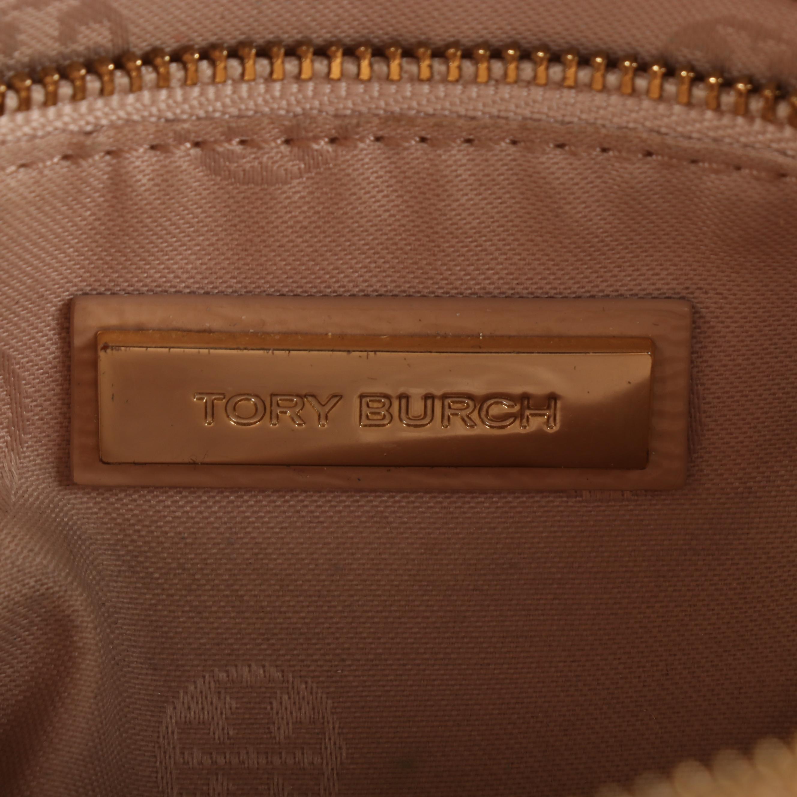 Tory Burch Patent Leather Tote with Metallic and Grained Leather Wallets