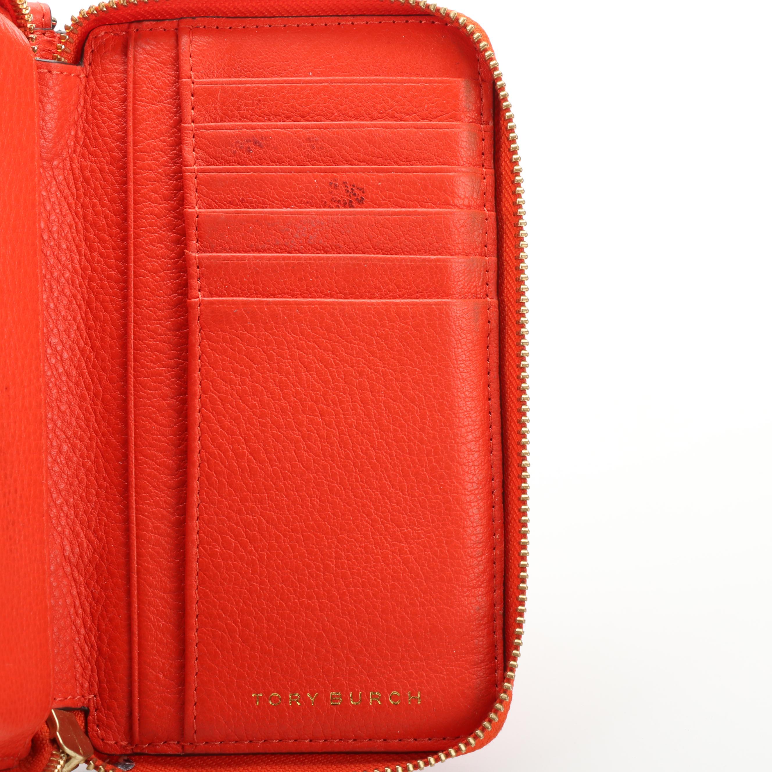 Tory Burch Patent Leather Tote with Metallic and Grained Leather Wallets