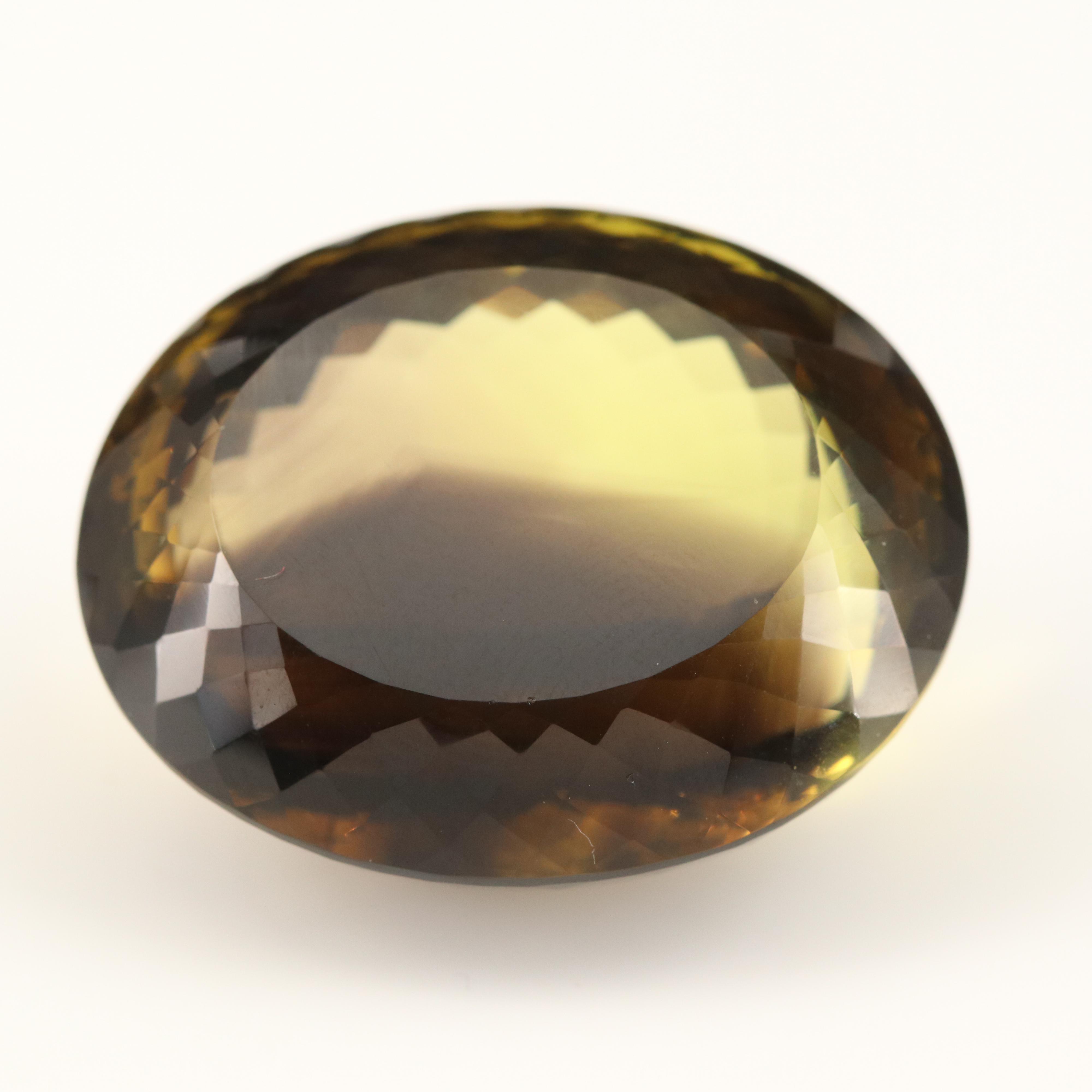 Loose 121.23 CT Oval Faceted Quartz