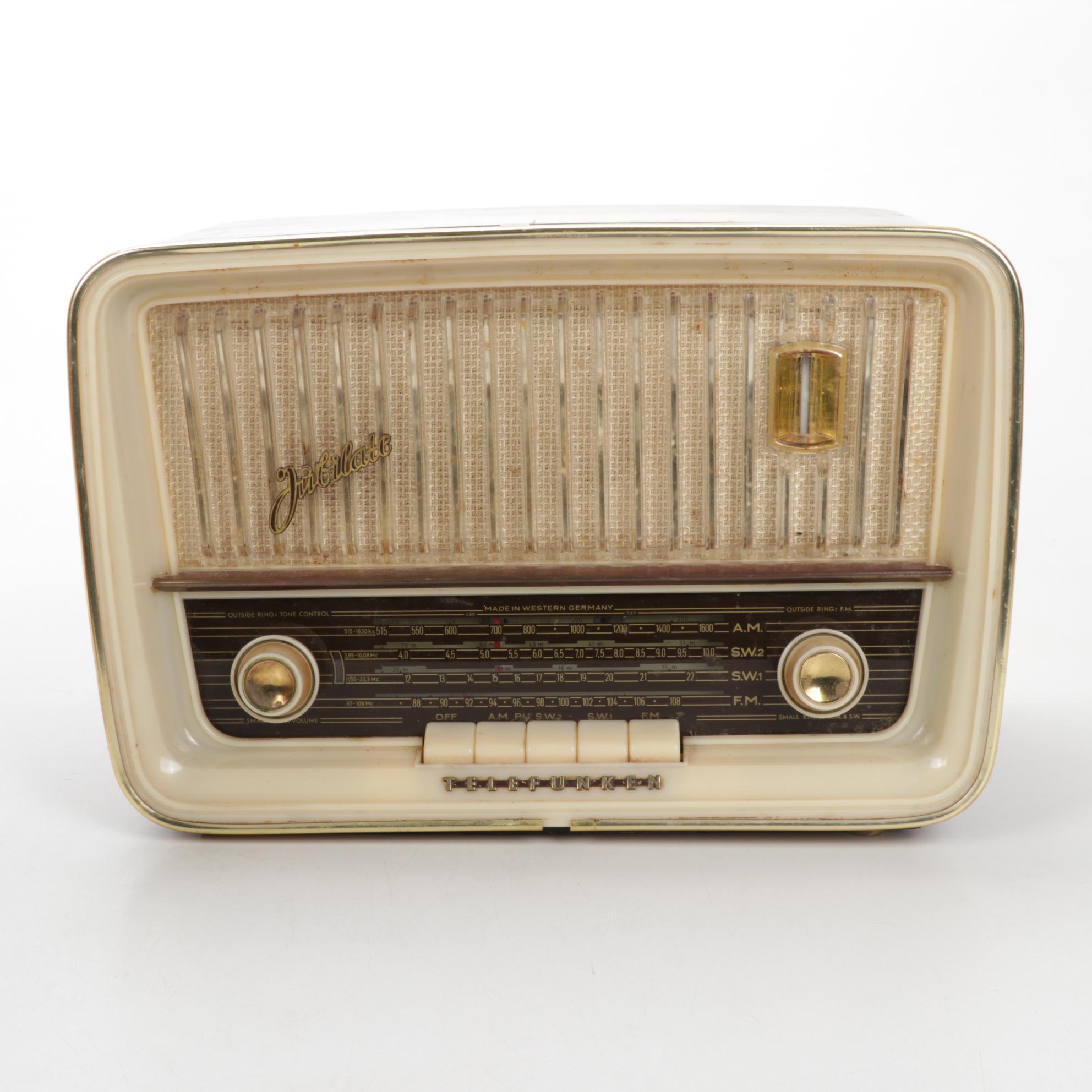 Jubilate Telefunken, Crosley and Zenith Royal 700 Radios, Mid/Late 20th Century