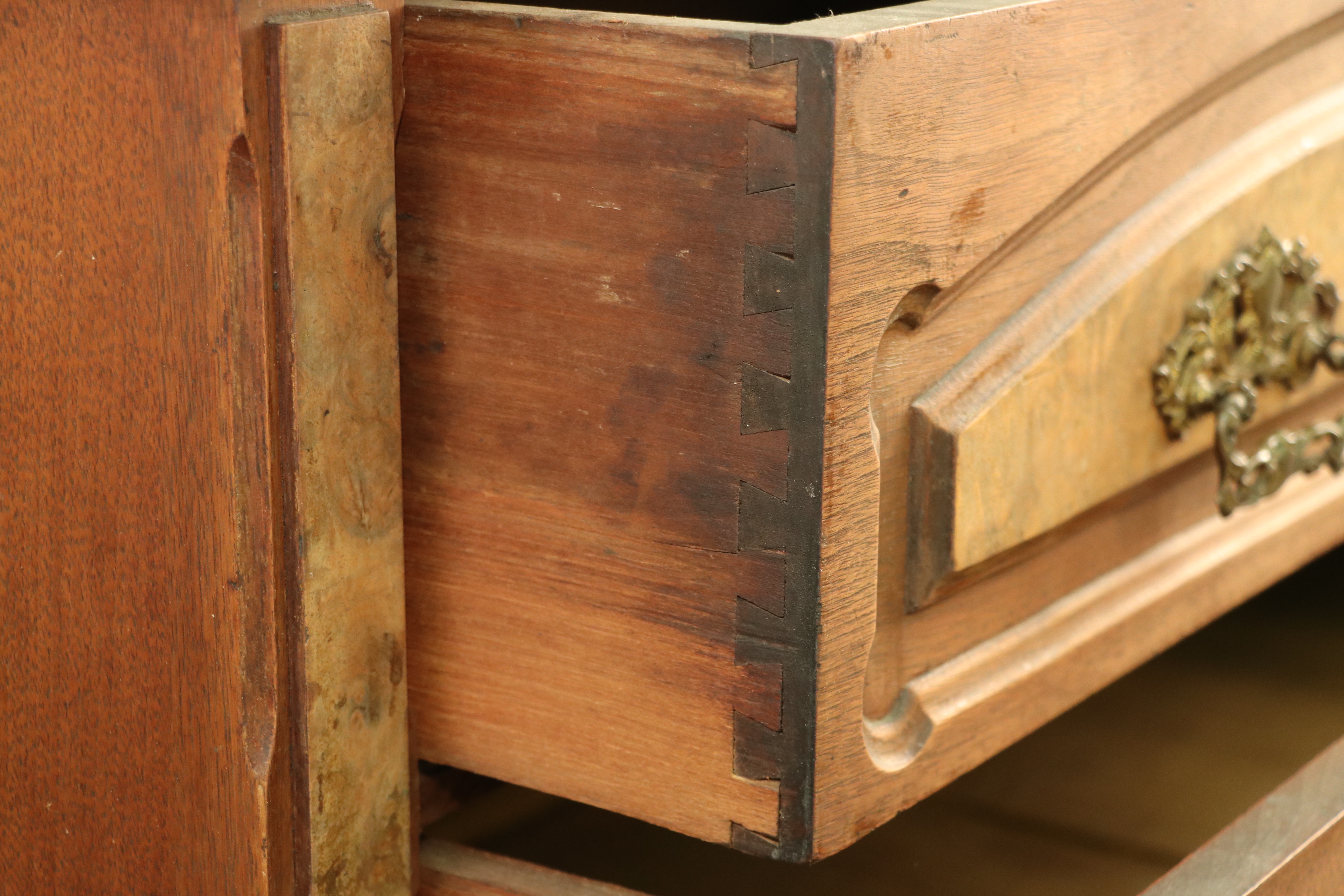 Renaissance Revival Walnut and Burl Walnut Dresser, Late 19th Century
