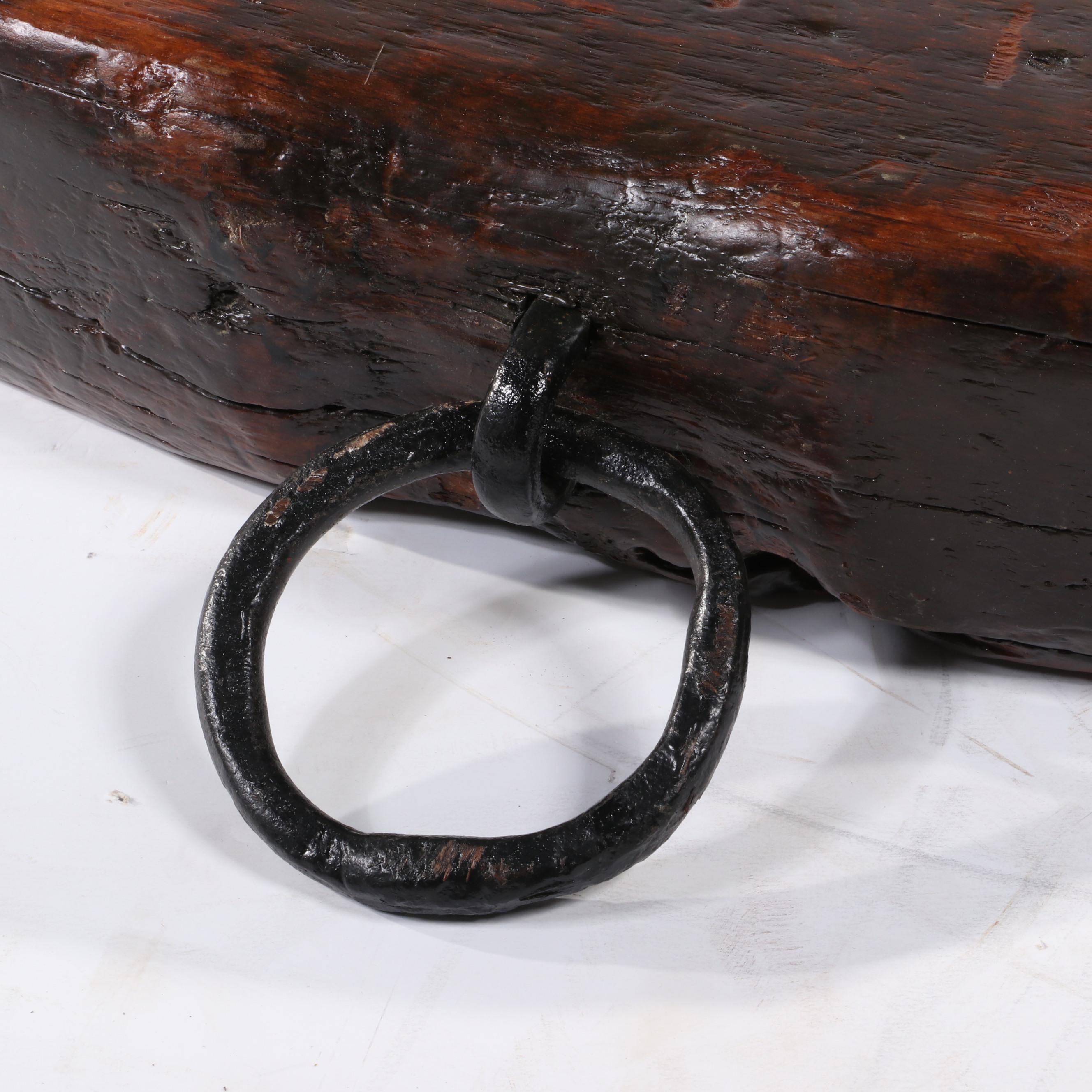 Wooden Oxen Yoke Beam with Iron Pole Ring