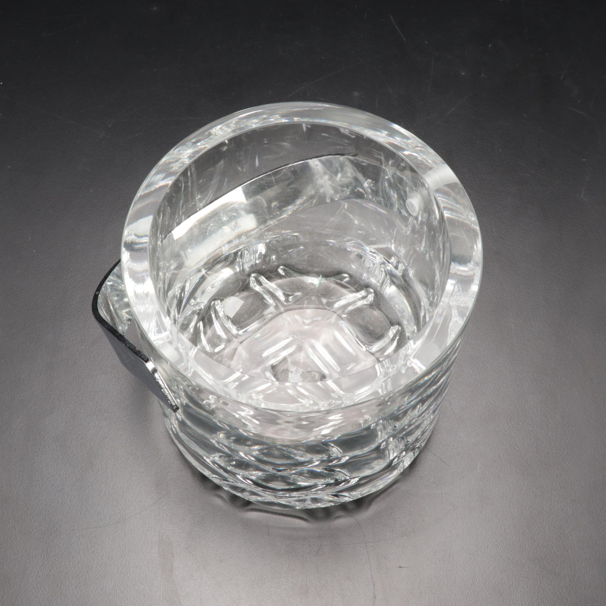 Orrefors "Erik" Ice Bucket and Glass with Other Crystal Stemware and Decanter