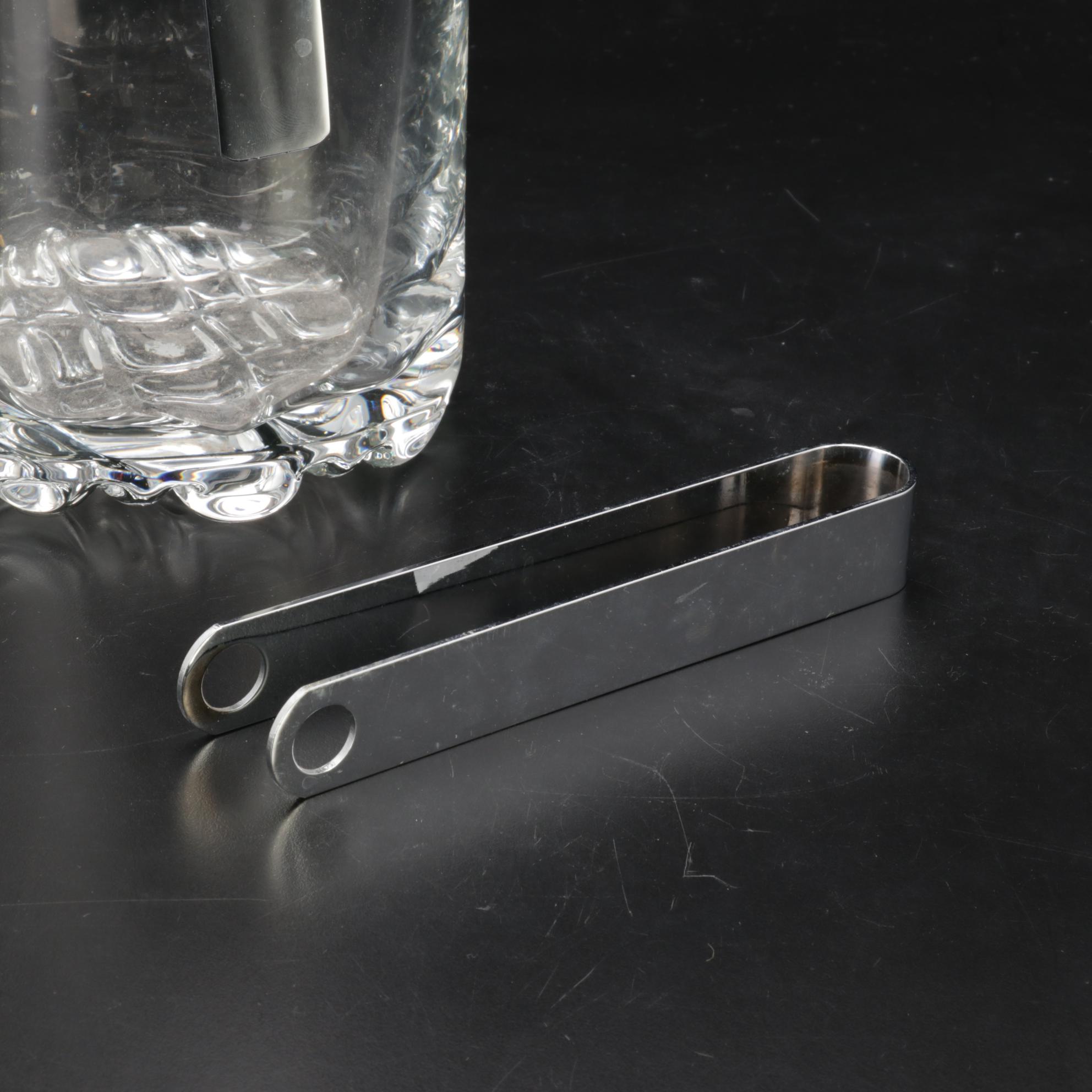 Orrefors "Erik" Ice Bucket and Glass with Other Crystal Stemware and Decanter