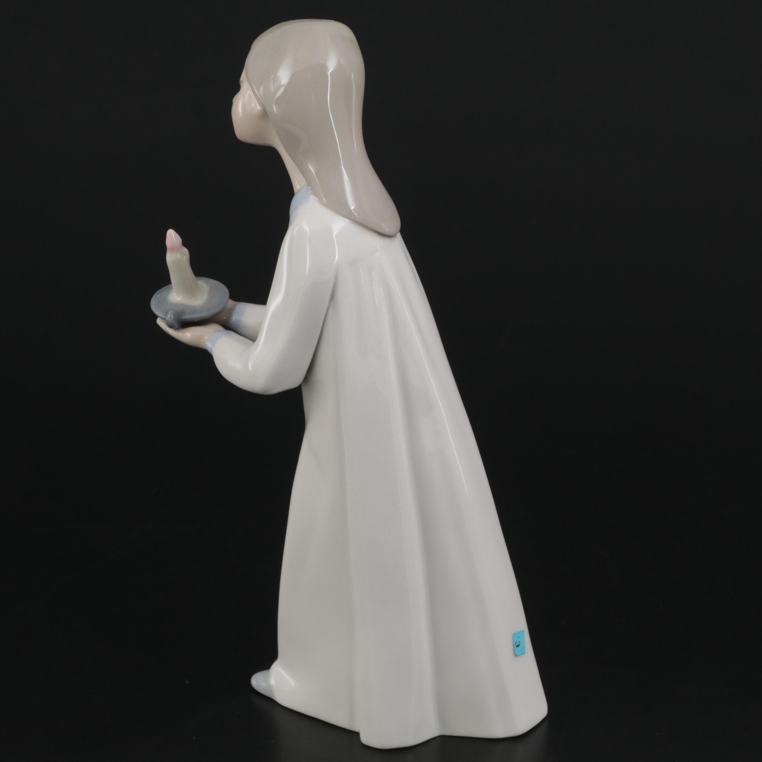 Lladró "Girl with Candle" by Fulgencio Garcia and Other Lladró Figurines