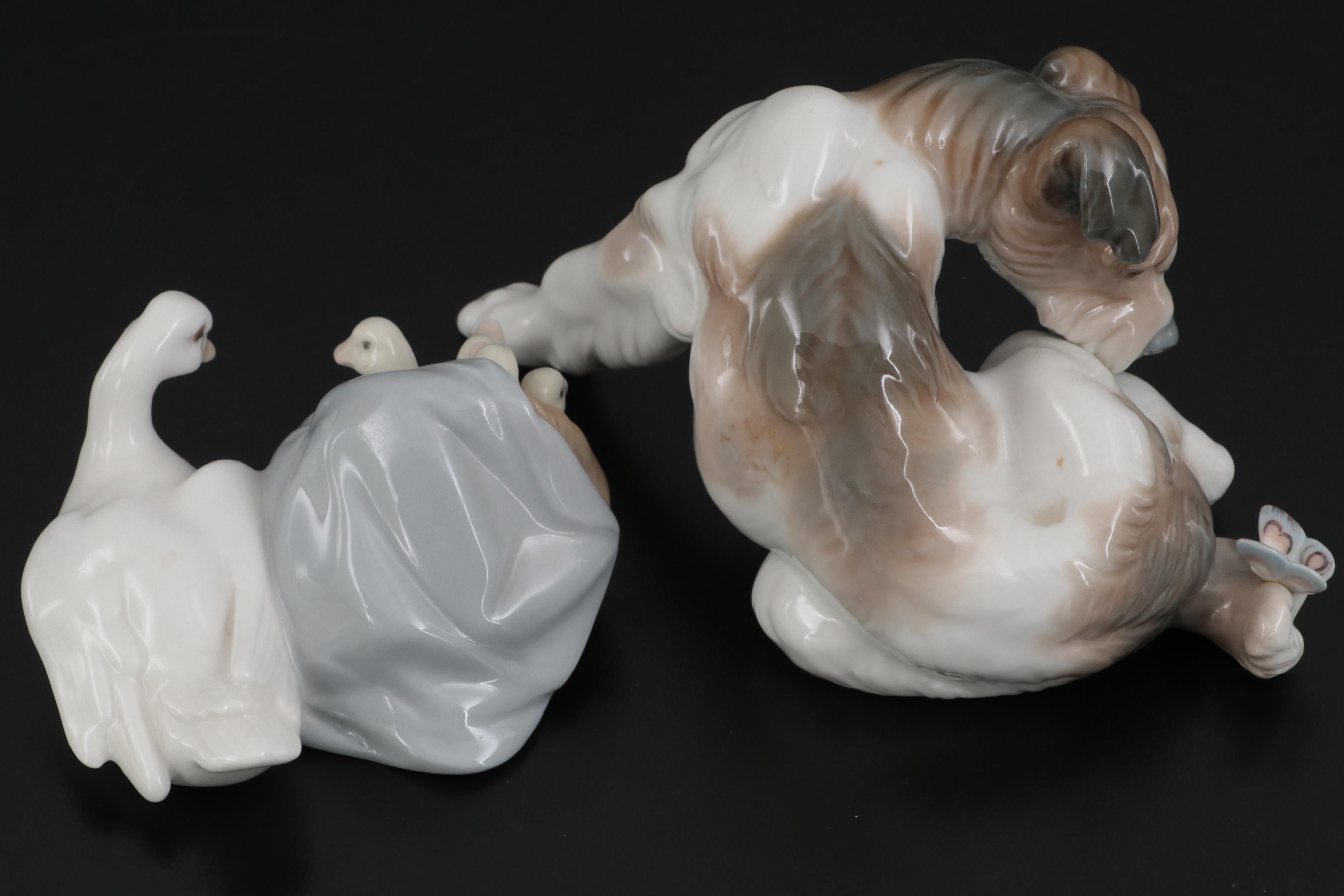 Lladró "Girl with Candle" by Fulgencio Garcia and Other Lladró Figurines