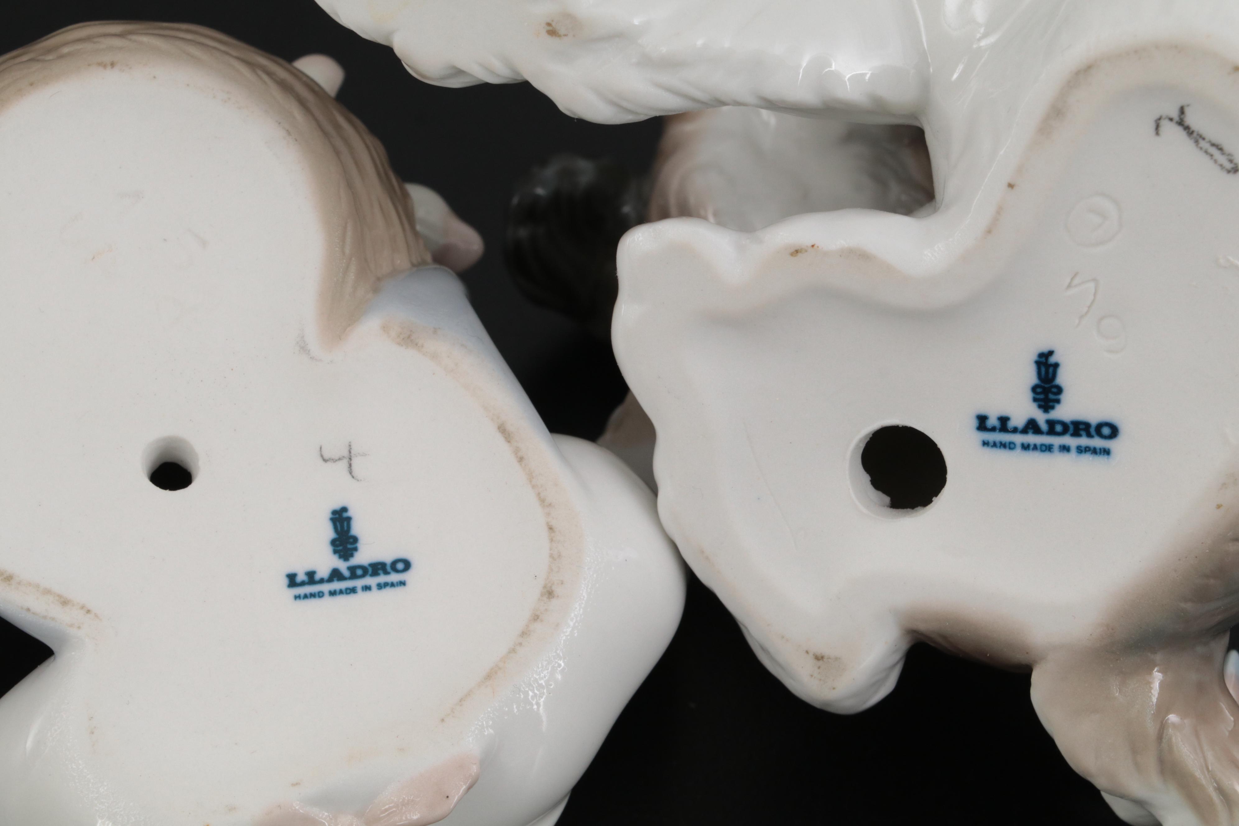 Lladró "Girl with Candle" by Fulgencio Garcia and Other Lladró Figurines