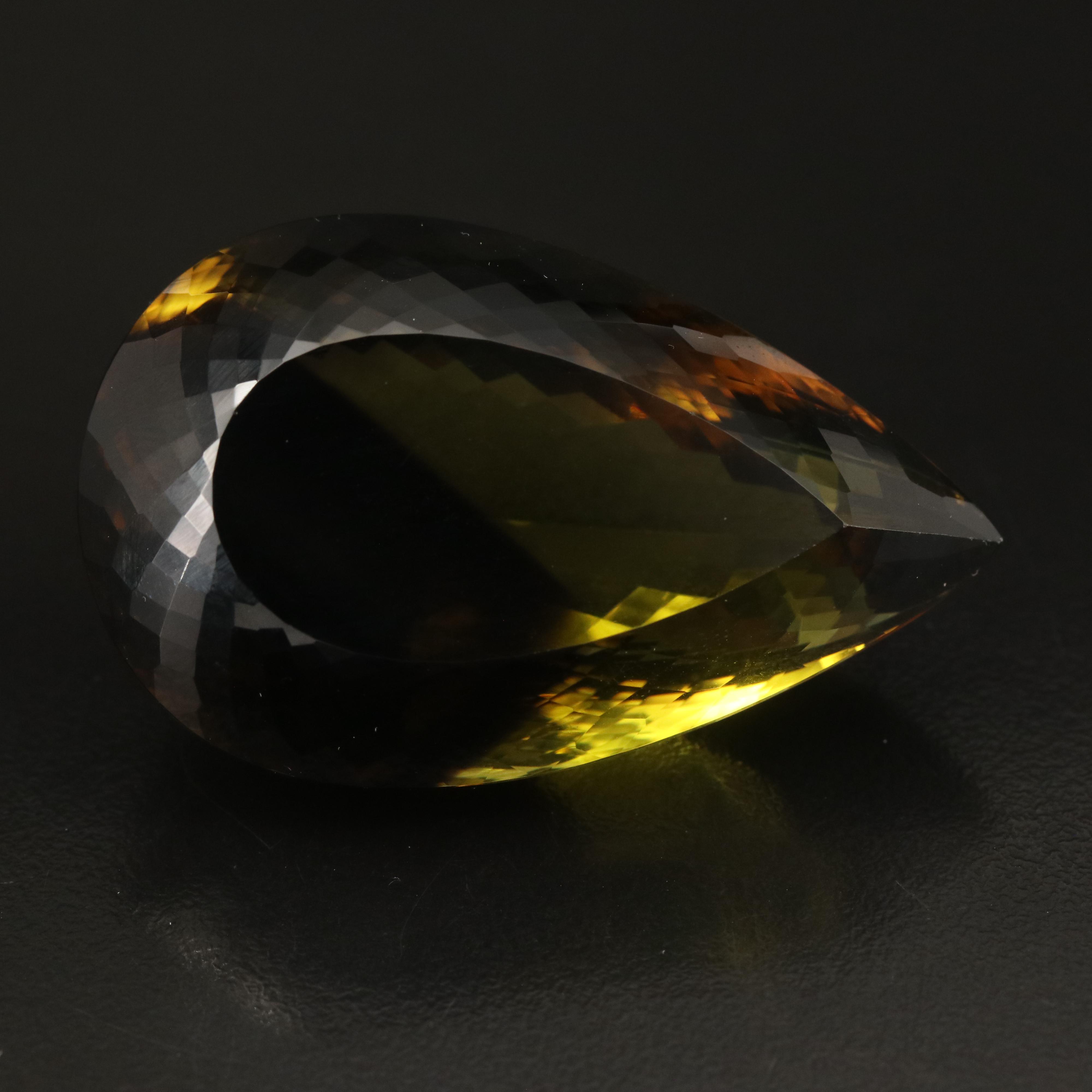 Loose 196.36 CT Pear Faceted Quartz