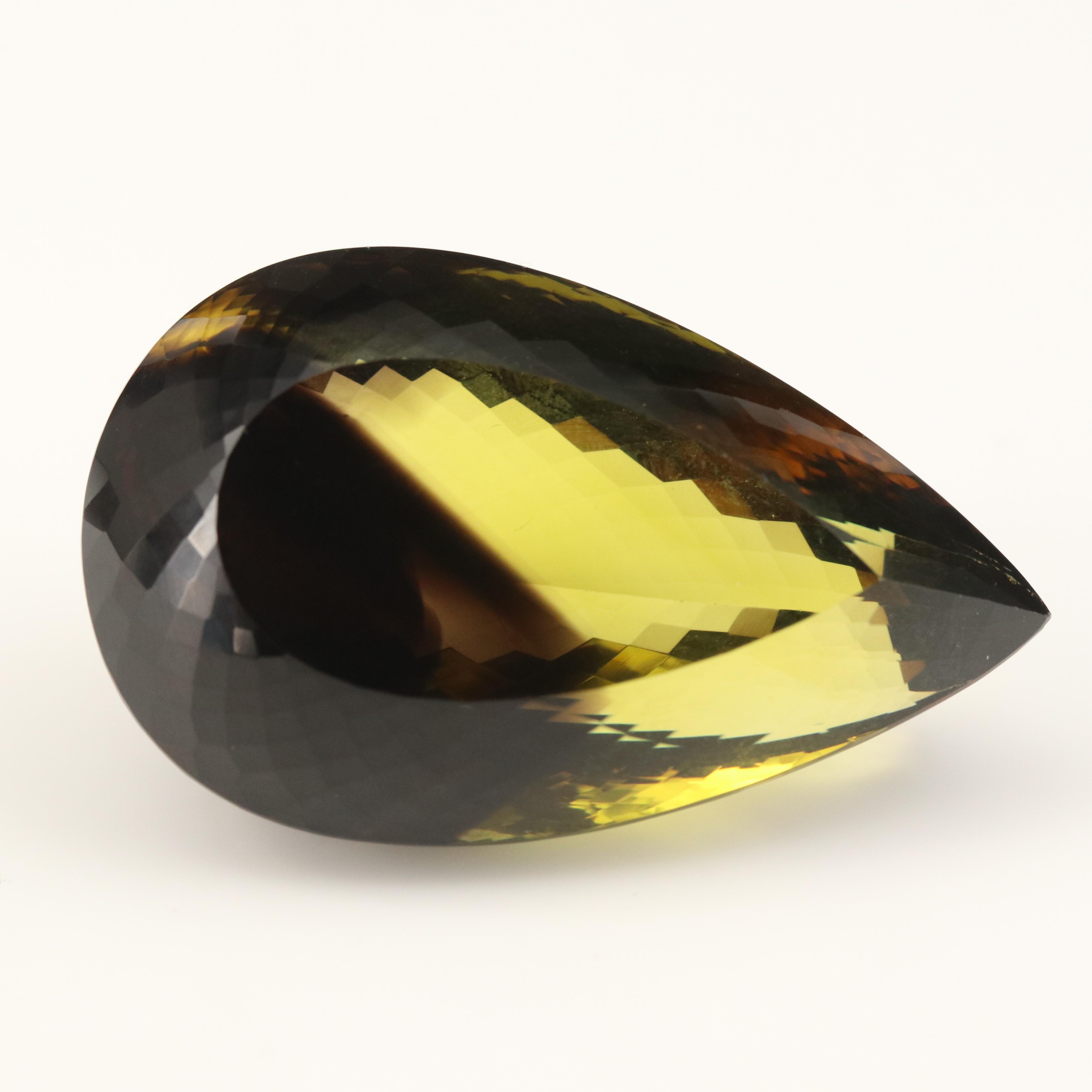 Loose 196.36 CT Pear Faceted Quartz