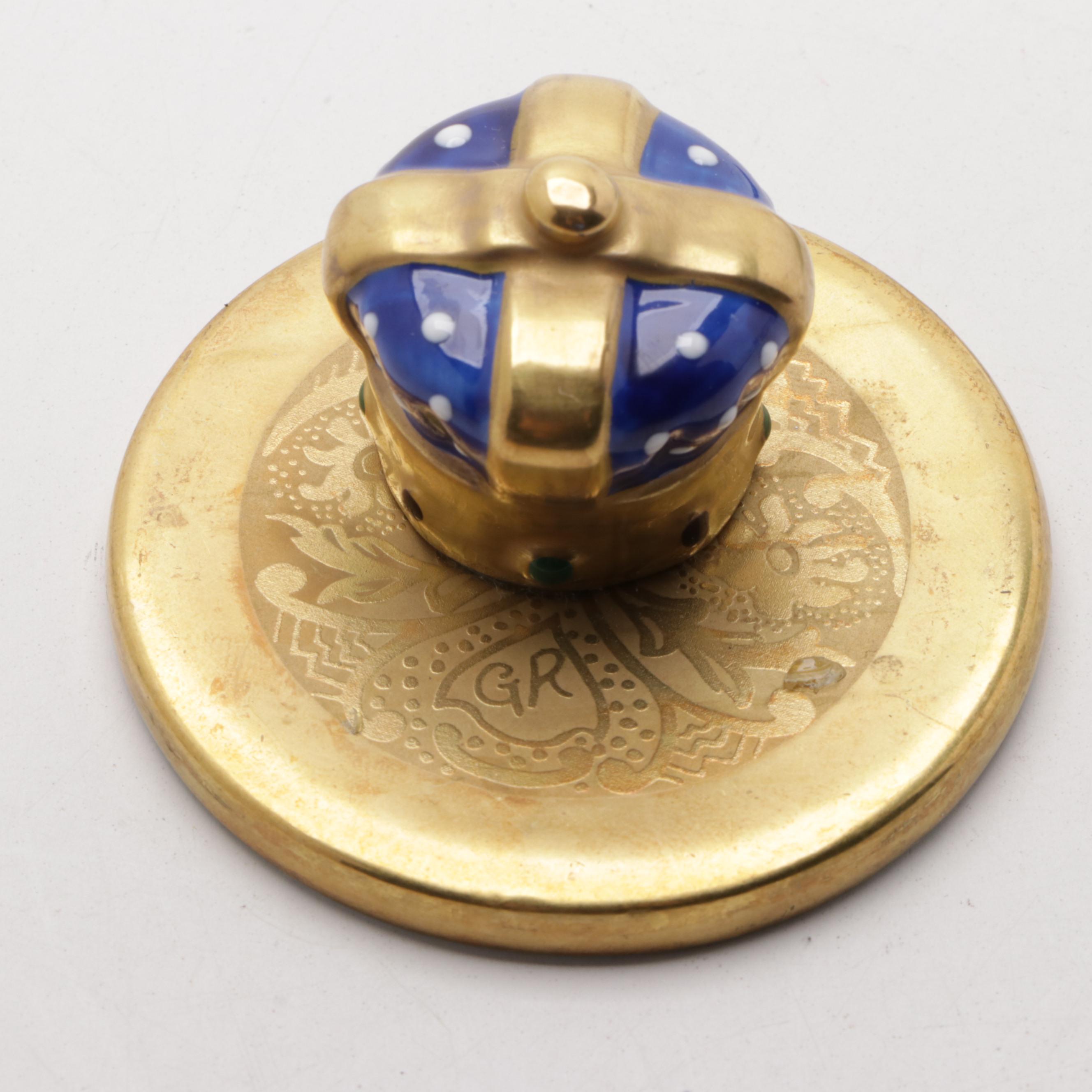 Sinclair Limited Edition Hand-Painted Porcelain and Glass Limoges Box