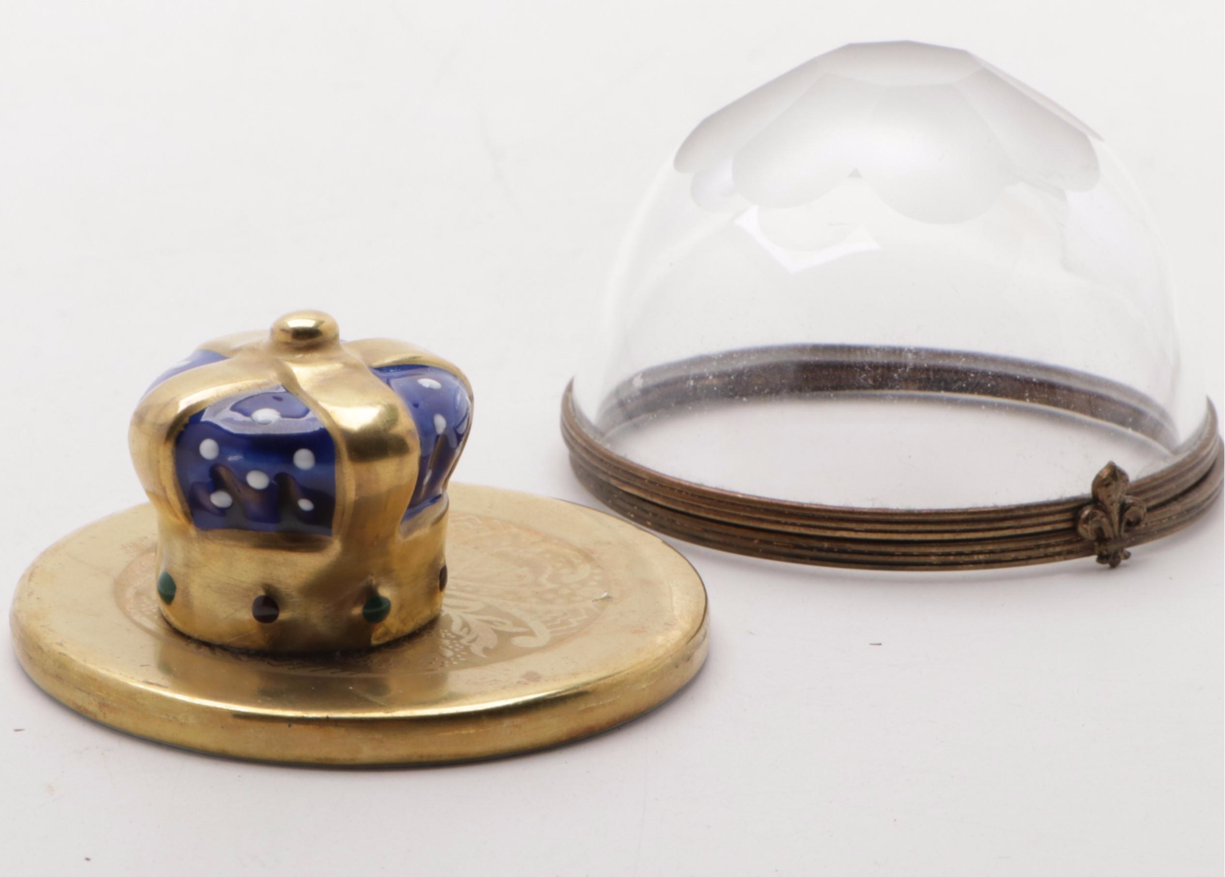 Sinclair Limited Edition Hand-Painted Porcelain and Glass Limoges Box