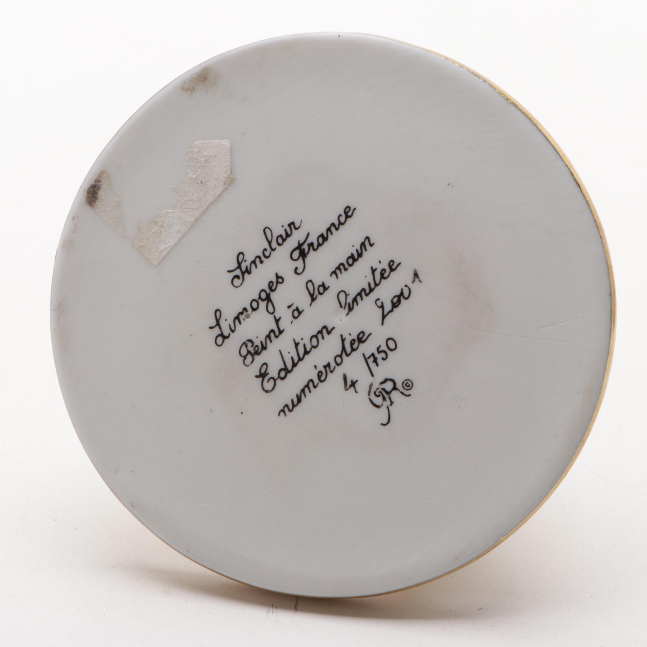 Sinclair Limited Edition Hand-Painted Porcelain and Glass Limoges Box