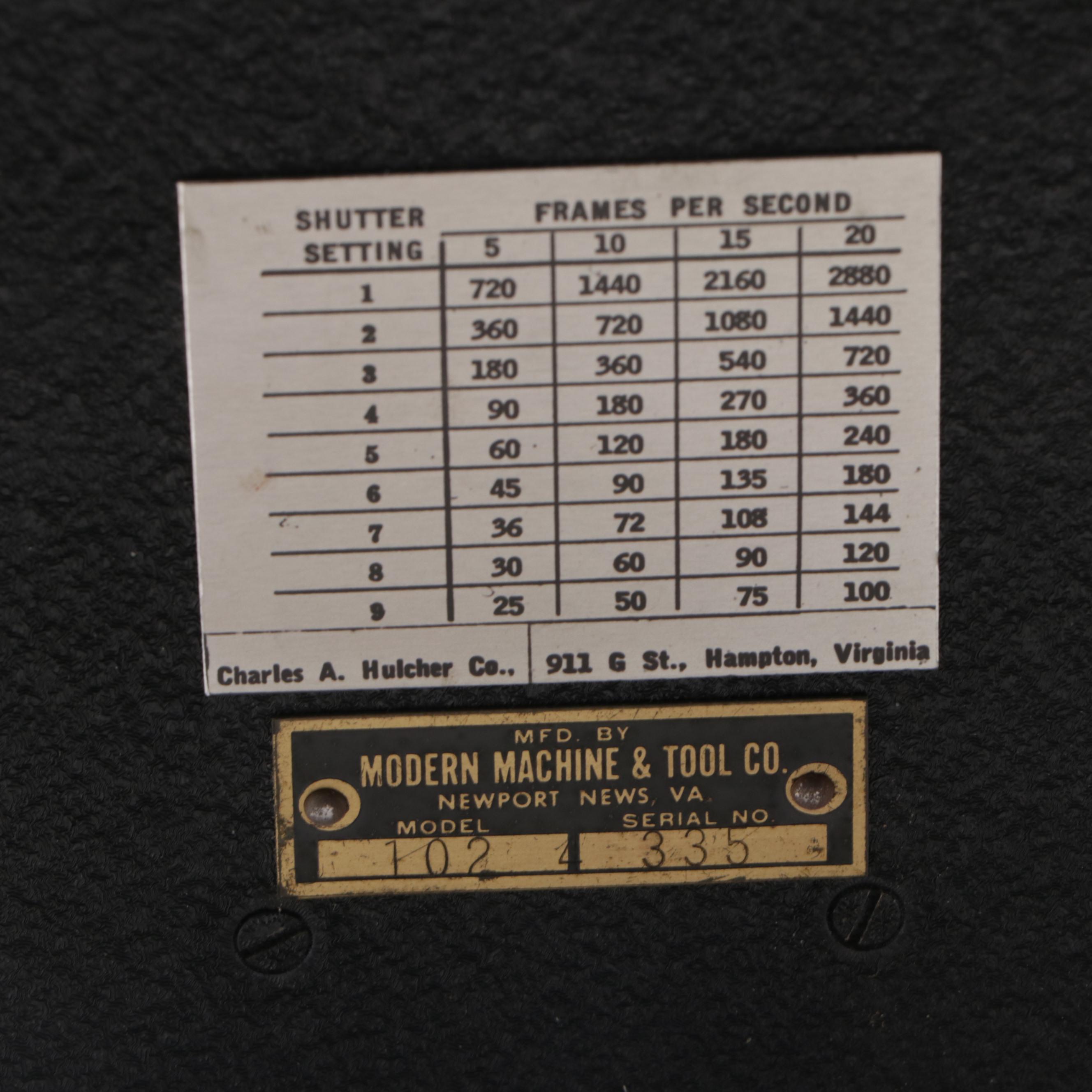 Charles A. Hulcher 70 Rapid Sequence Camera, Mid-20th Century