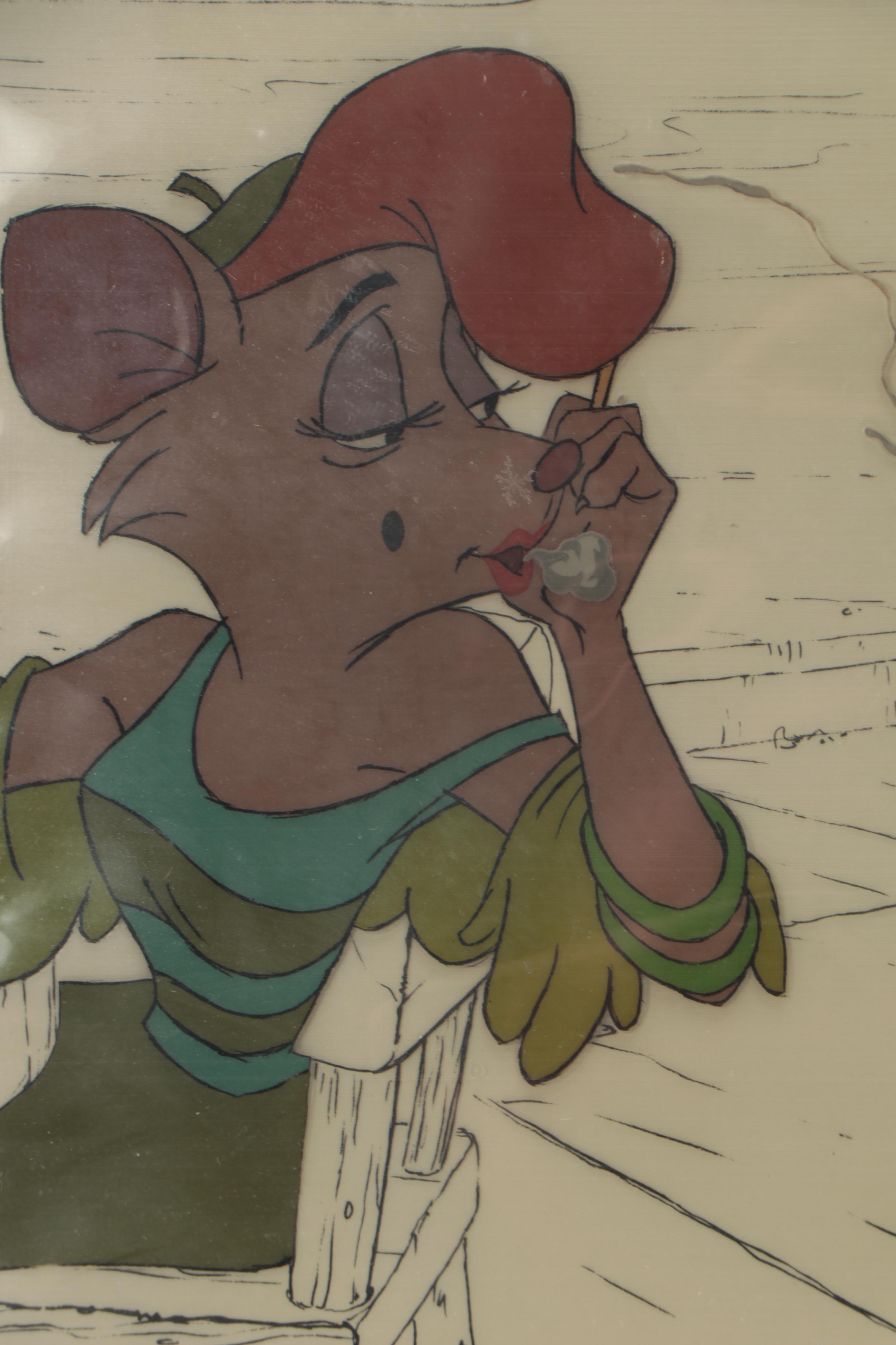Disney "The Great Mouse Detective" Production Cel Setup, 1986