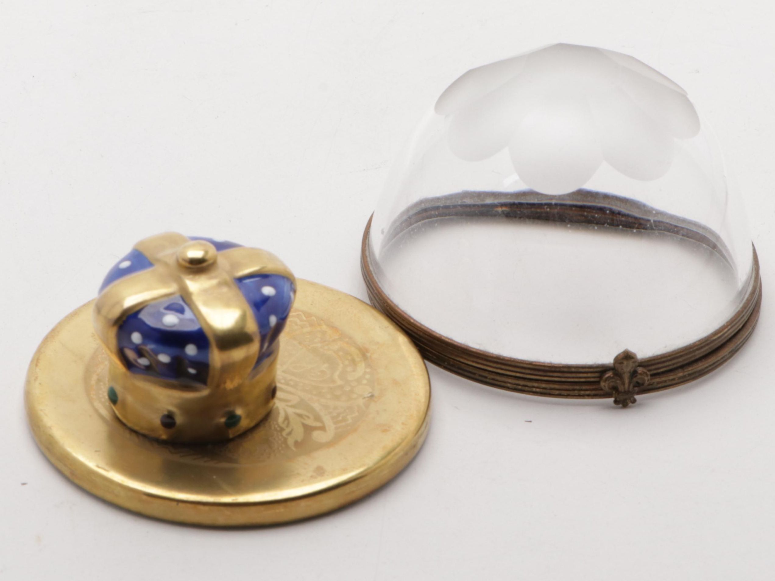 Sinclair Limited Edition Hand-Painted Porcelain and Glass Limoges Box