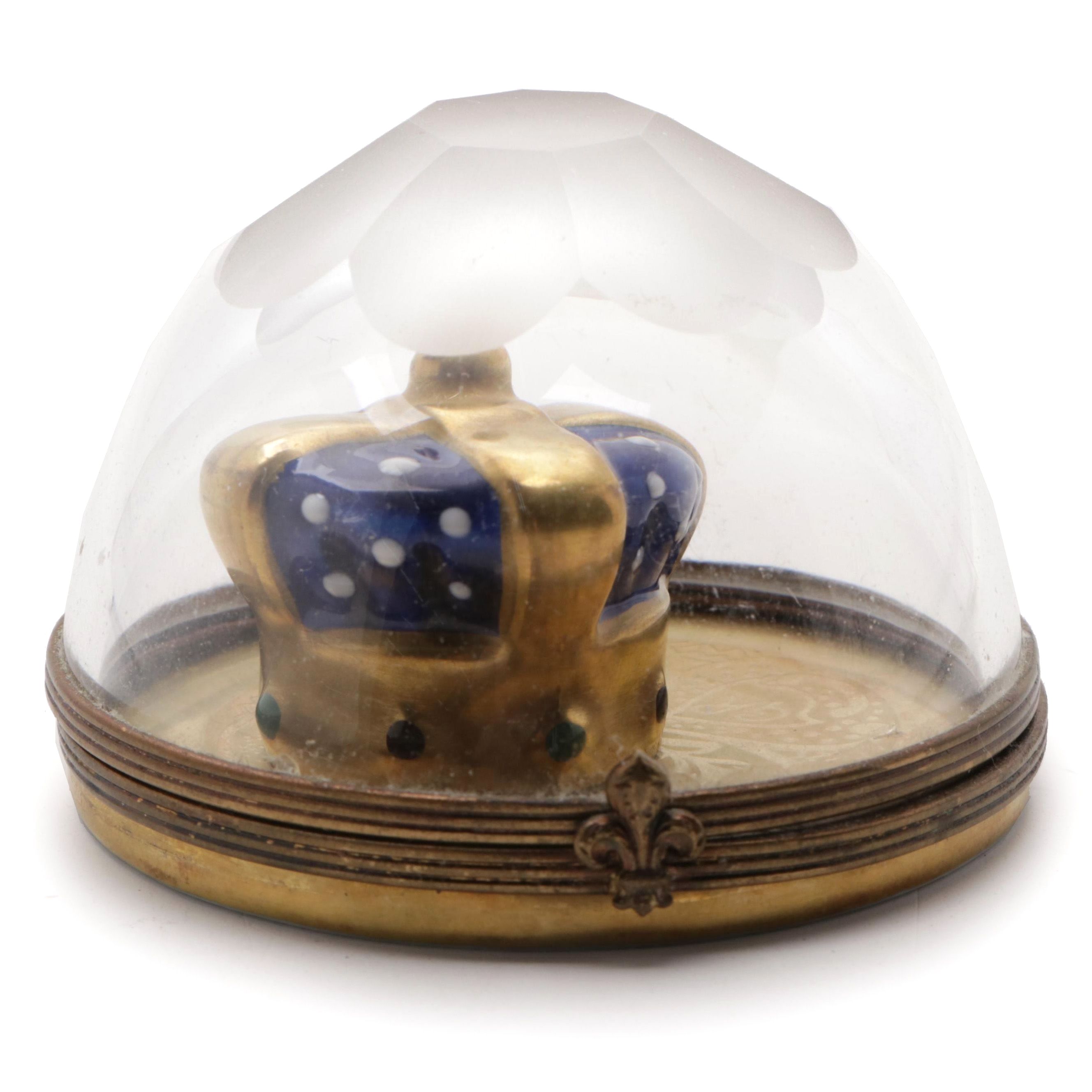 Sinclair Limited Edition Hand-Painted Porcelain and Glass Limoges Box