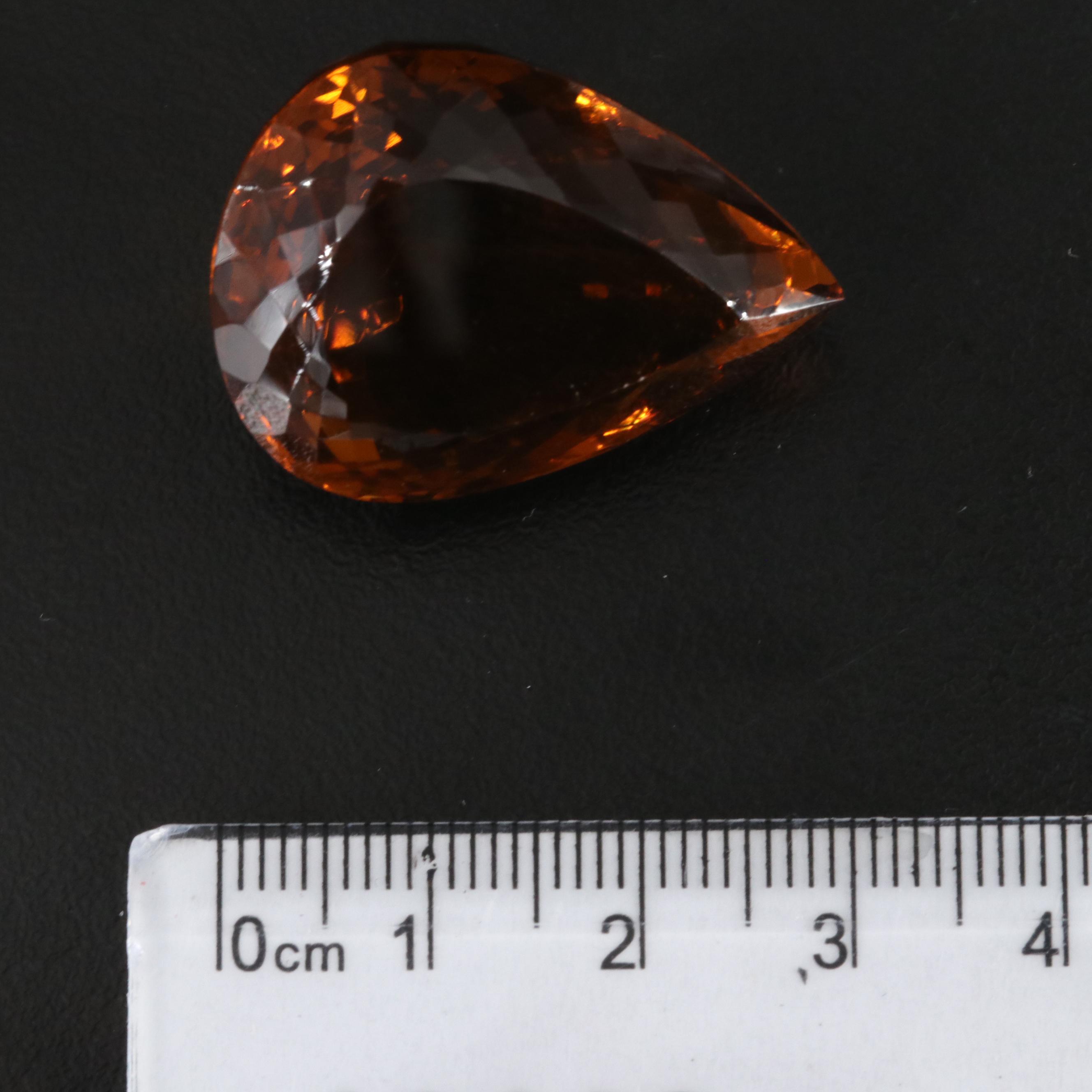 Loose 65.03 CT Pear Faceted Smoky Quartz