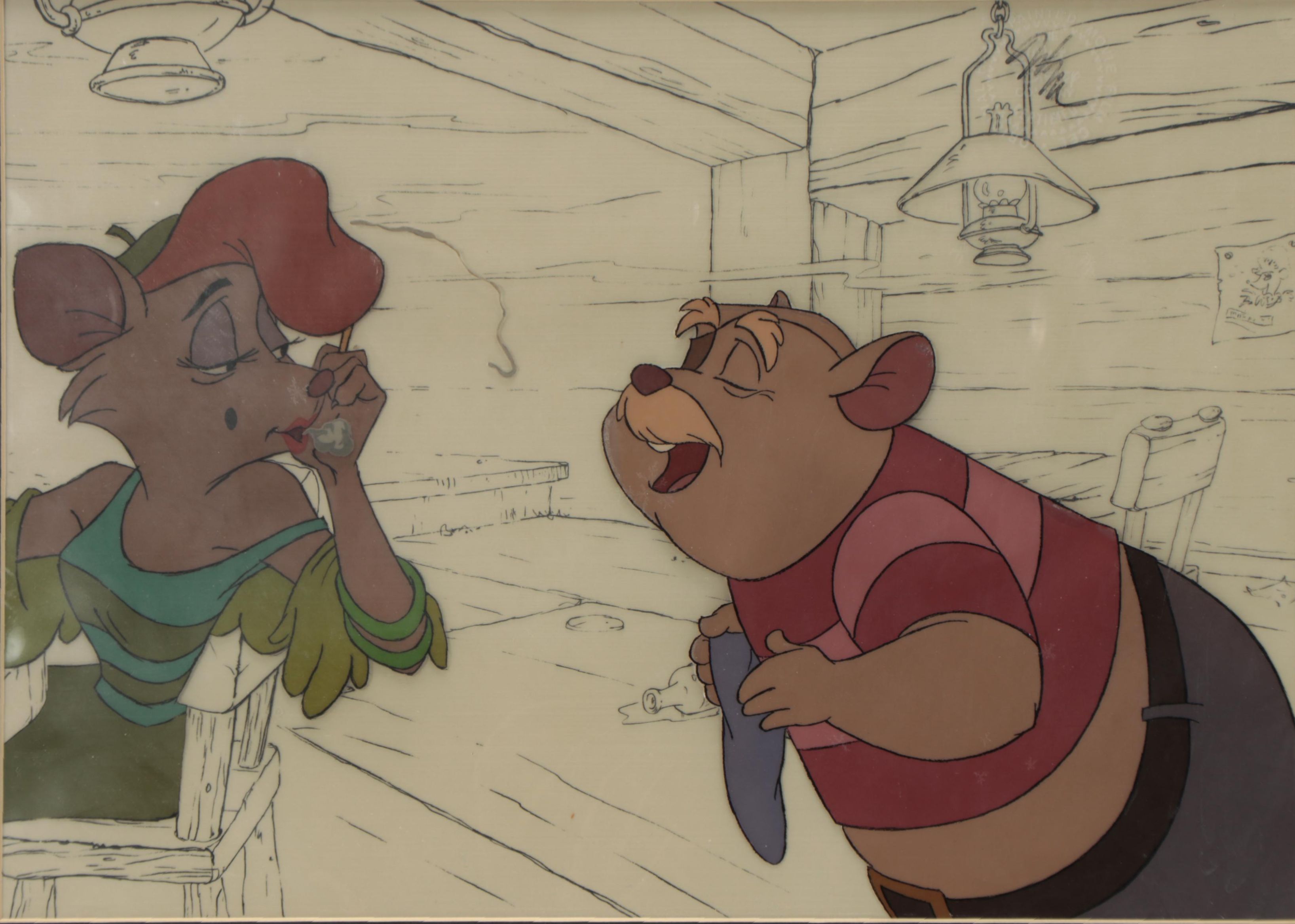 Disney "The Great Mouse Detective" Production Cel Setup, 1986