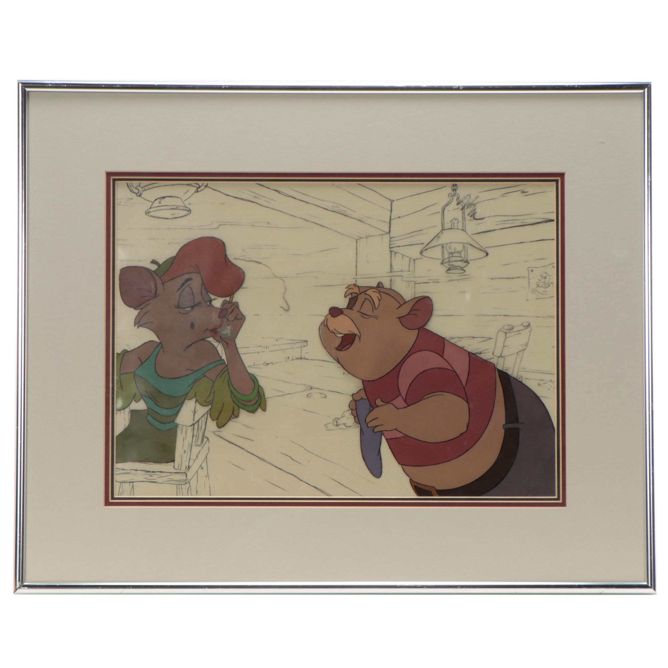 Disney "The Great Mouse Detective" Production Cel Setup, 1986