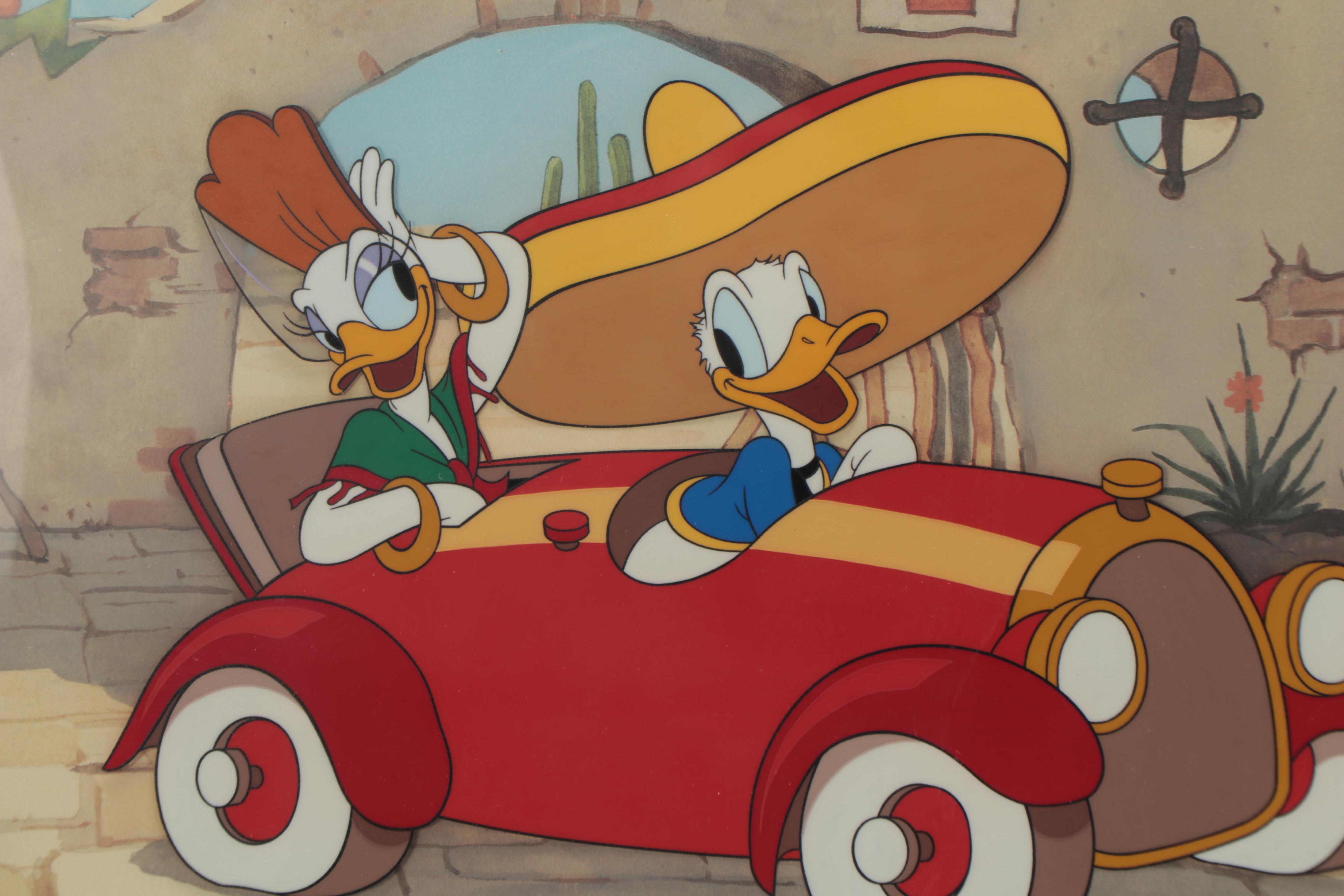 Disney "Don Donald" Hand-Painted Animation Cel, 1988