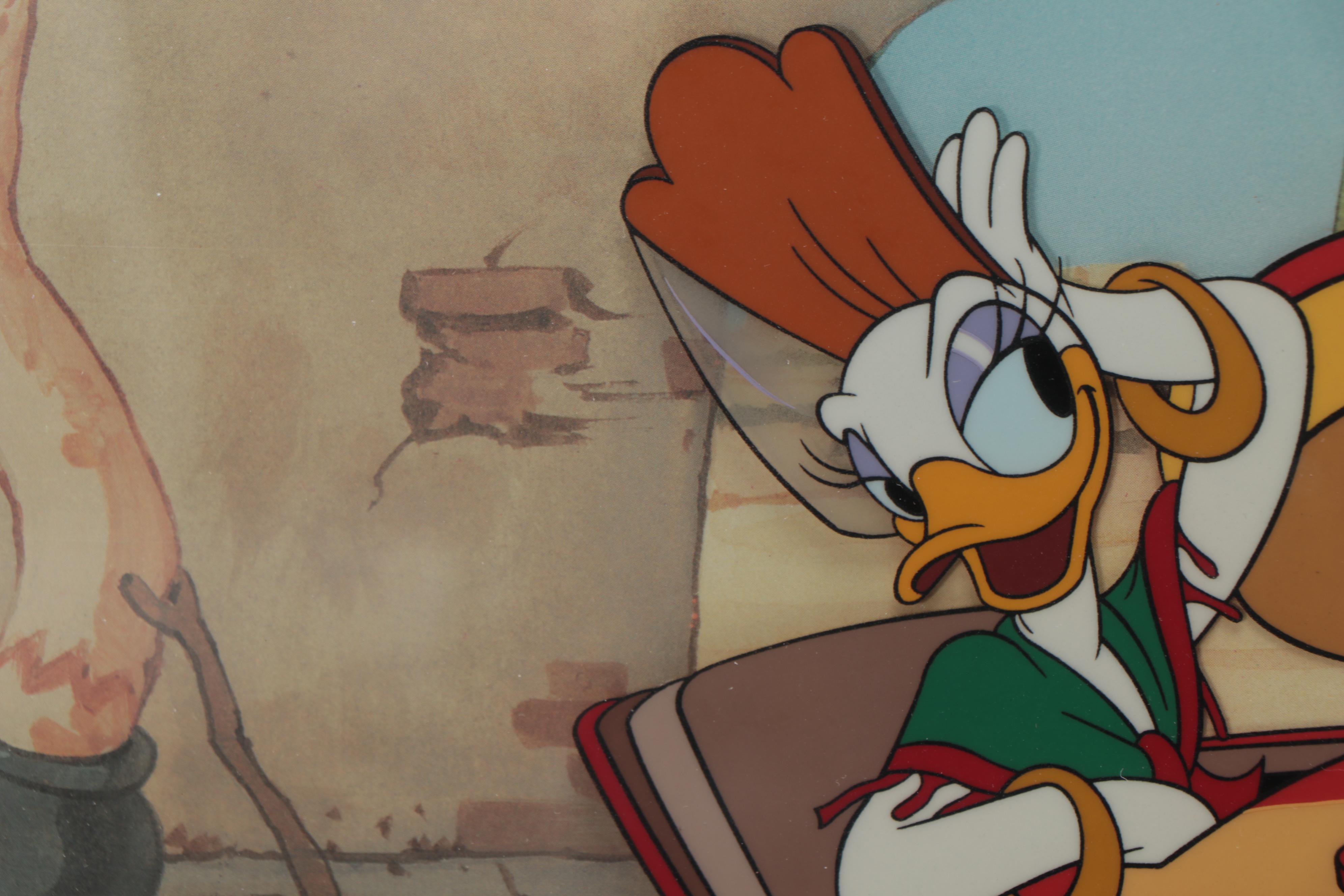 Disney "Don Donald" Hand-Painted Animation Cel, 1988