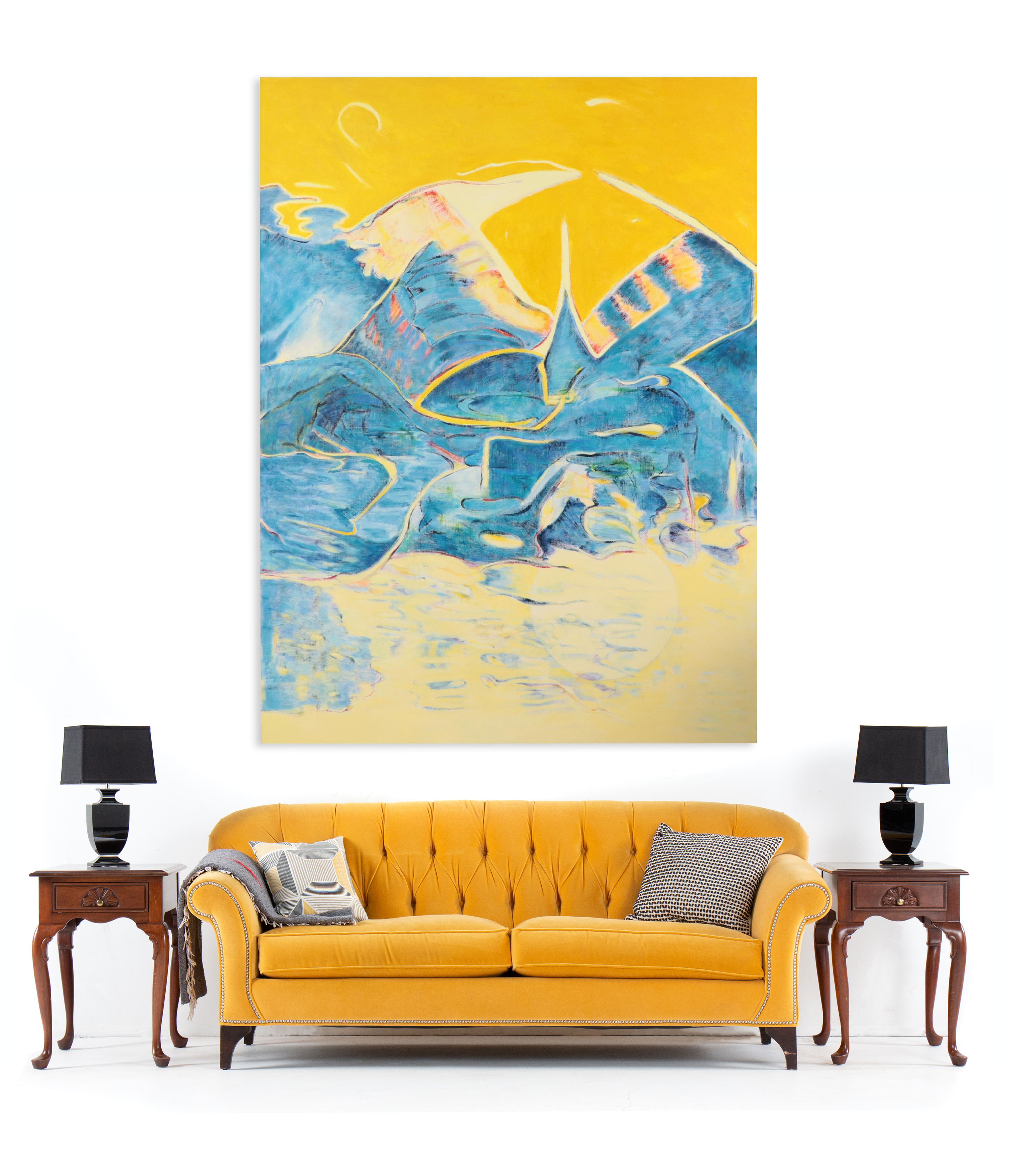 Ronald Newman Large-Scale Oil Painting "The Joyous Lake," Circa 1995