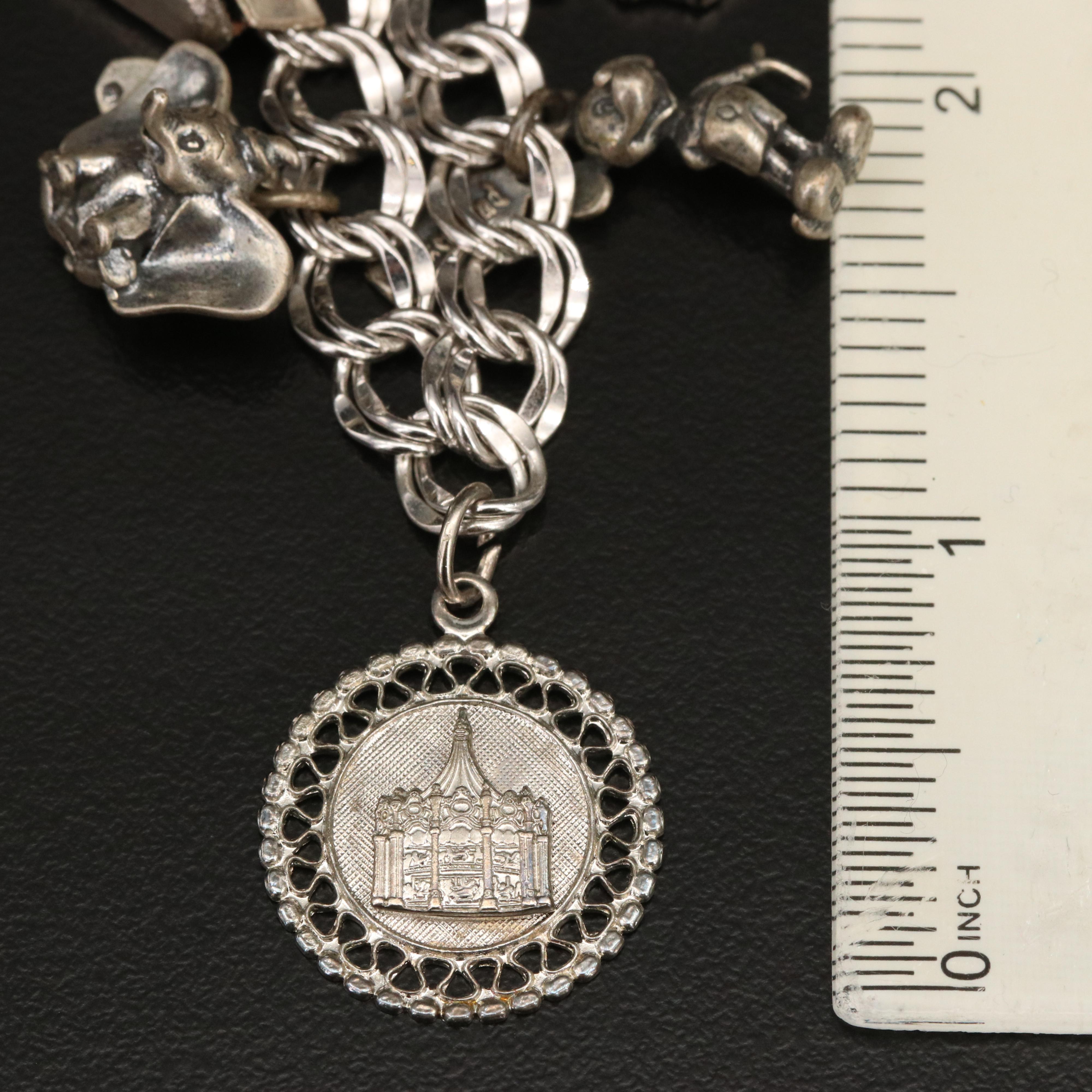 Sterling Travel Charm Bracelets with Disney and 835 Silver Charms