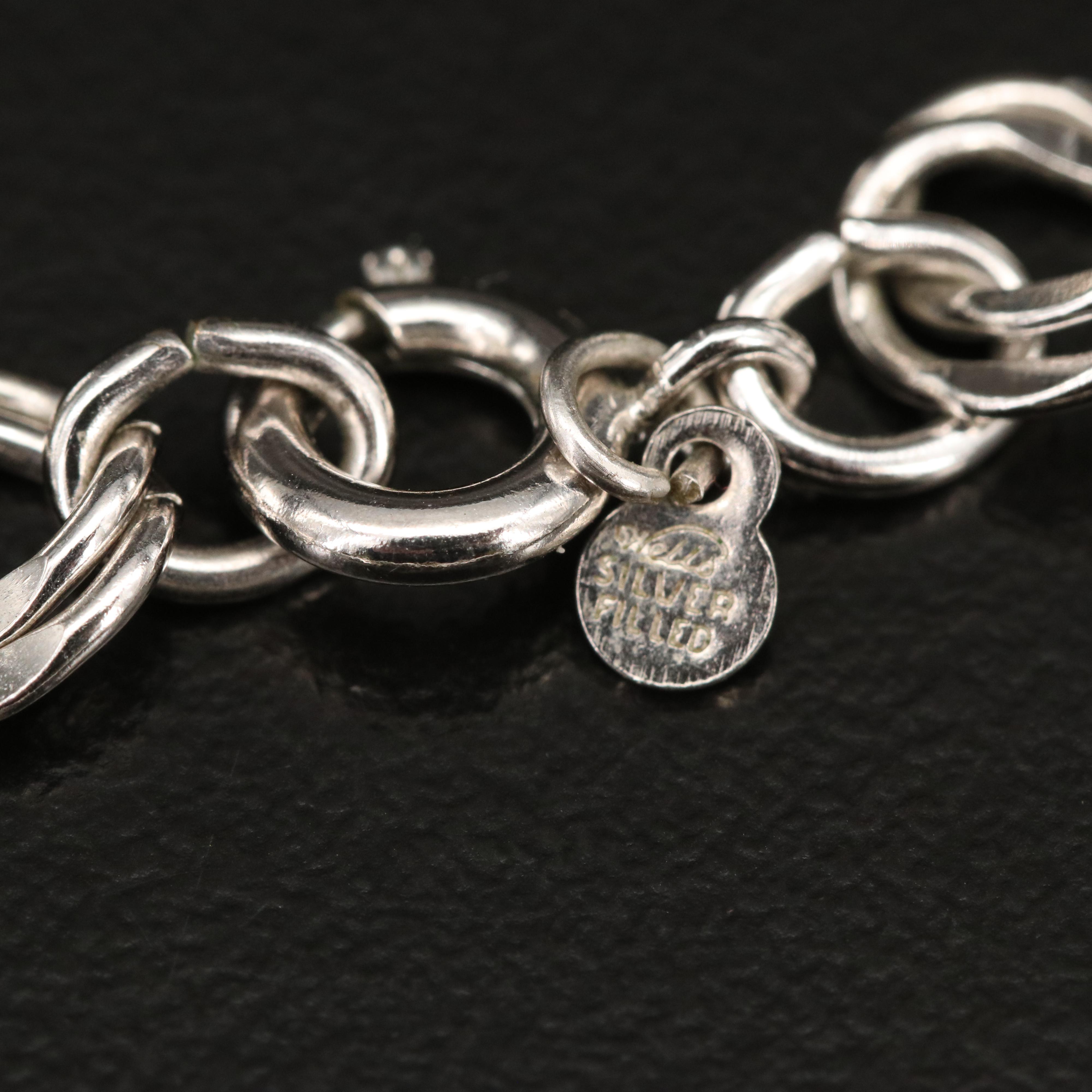 Sterling Travel Charm Bracelets with Disney and 835 Silver Charms