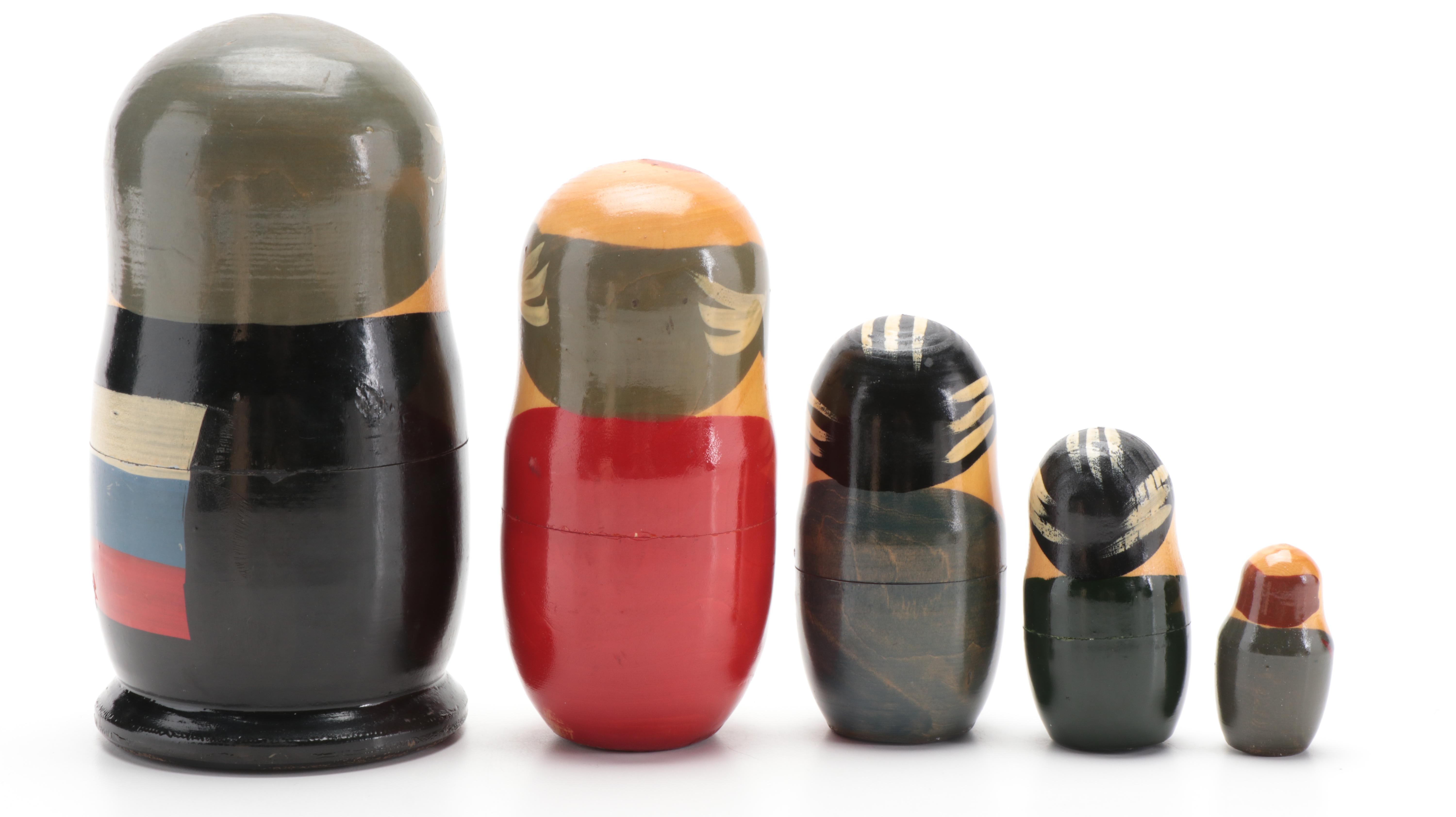 Russian Political Leader Matryoshka and Other Russian Matryoshka Nesting Doll