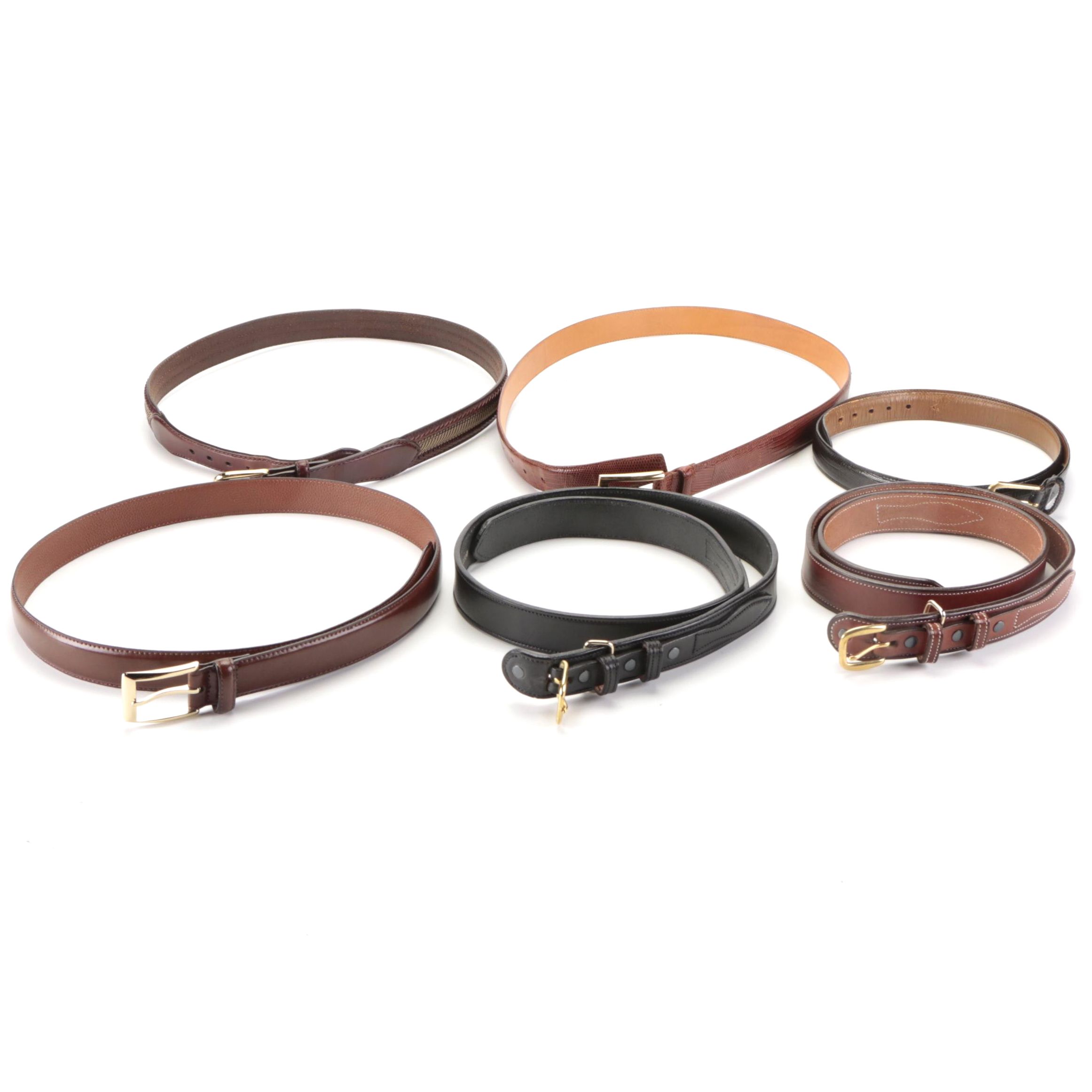 Men's Brighton, Tory, and Jos. A. Bank Belts in Leather and Lizard