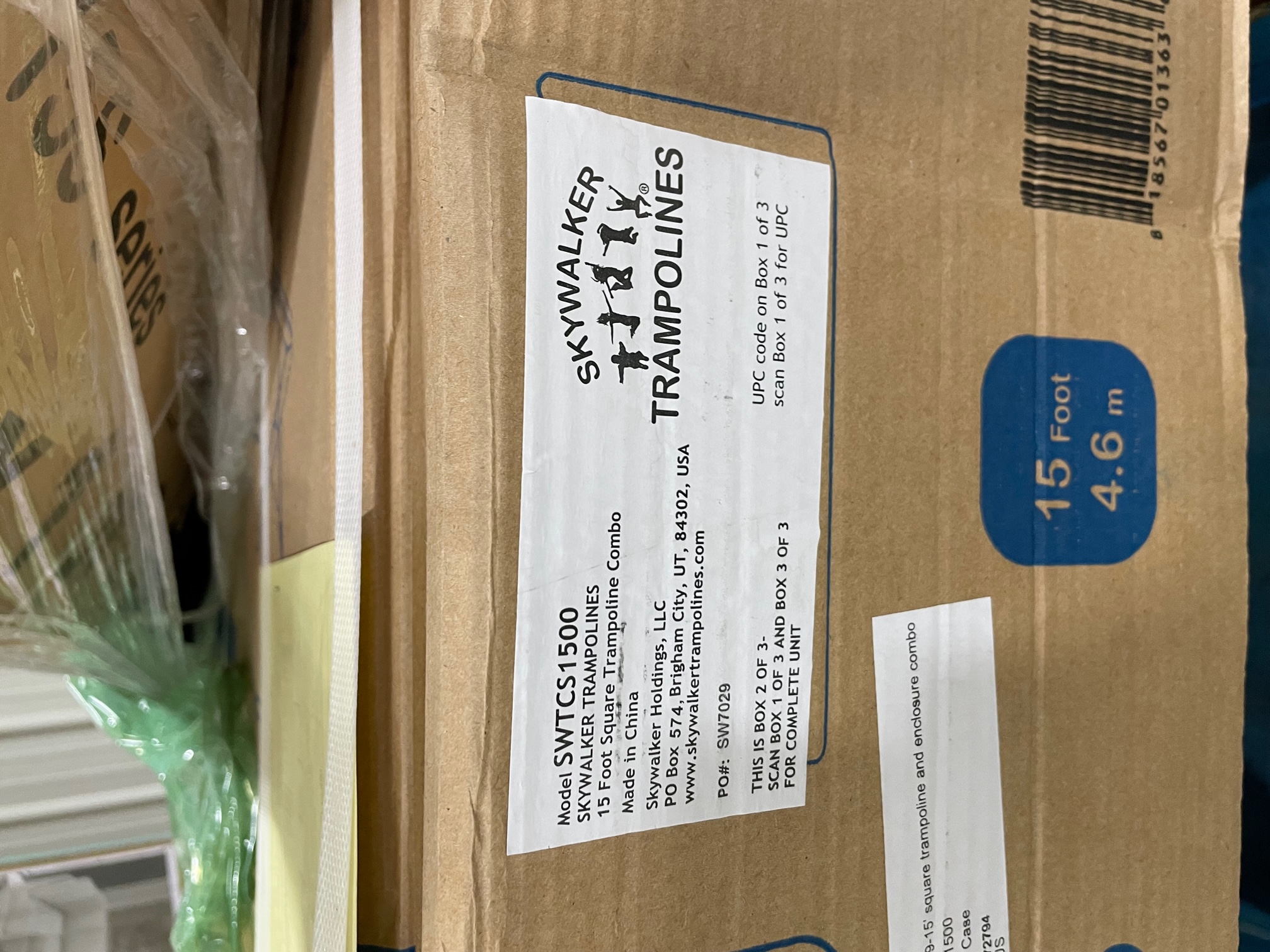 Skywalker Trampolines 15' Square Trampoline with Enclosure