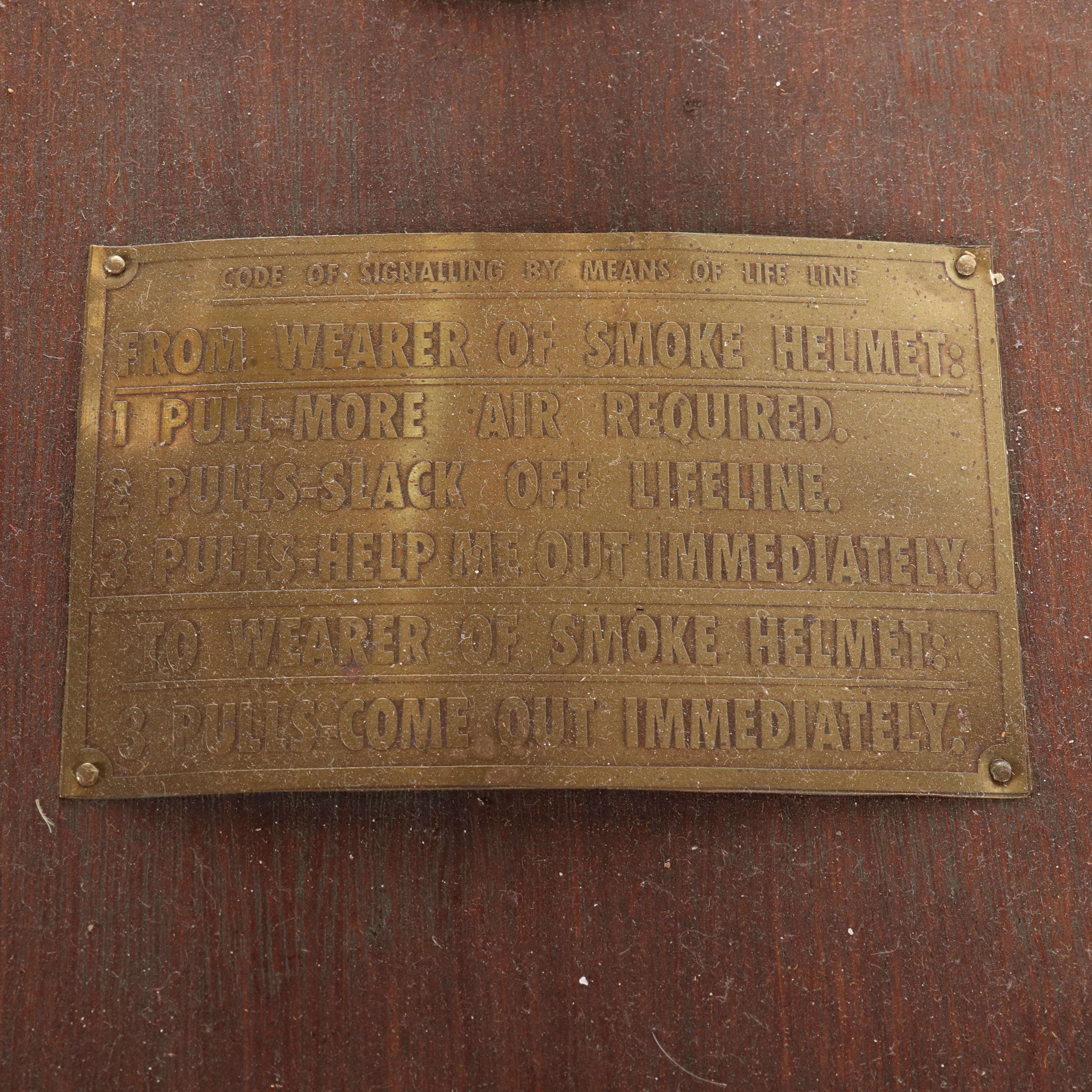 English Siebe Gorman Ltd Firefighter's Manual Bellows Air Pump with Brass Horn