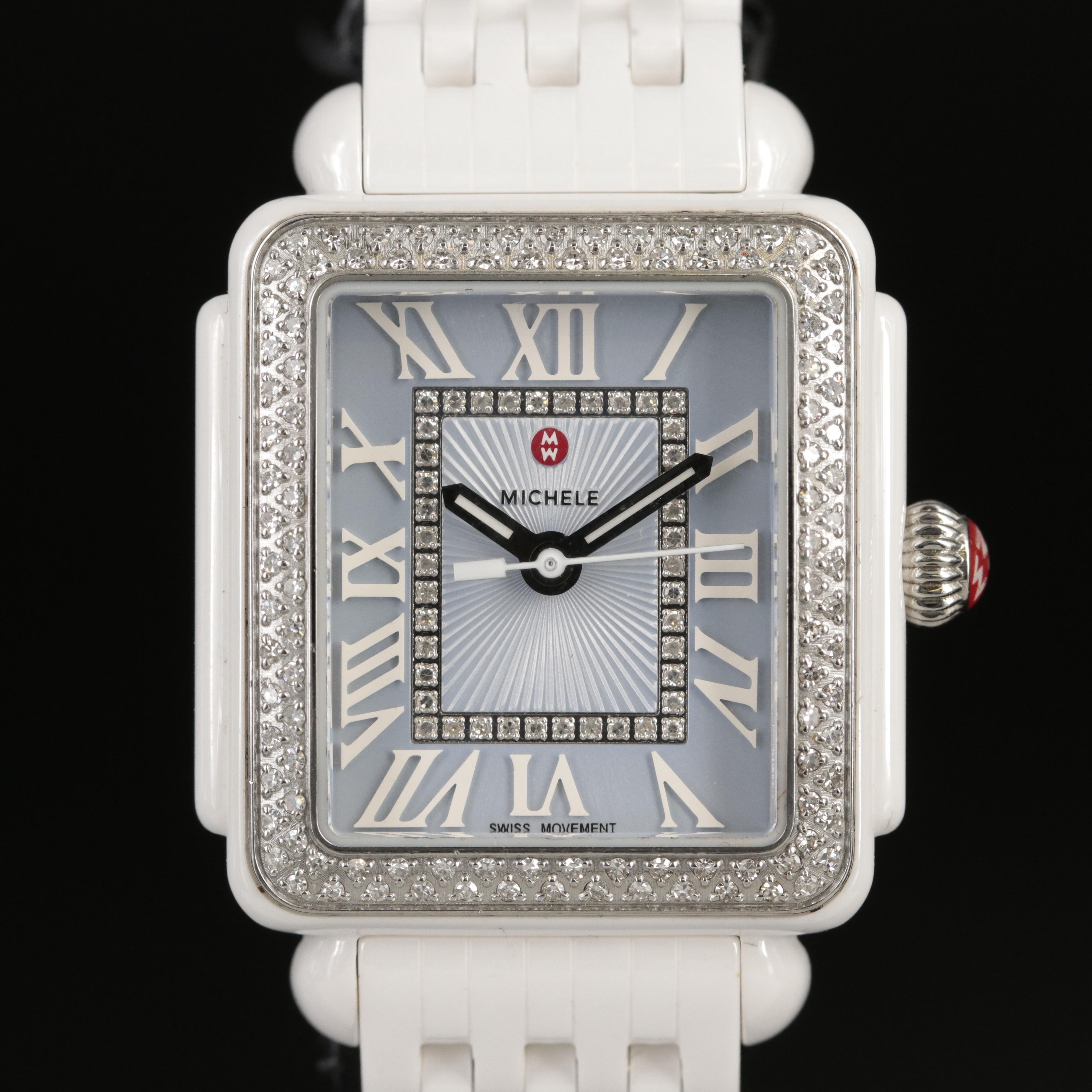 Michele Deco Madison Special Edition Ceramic and Diamond Watch