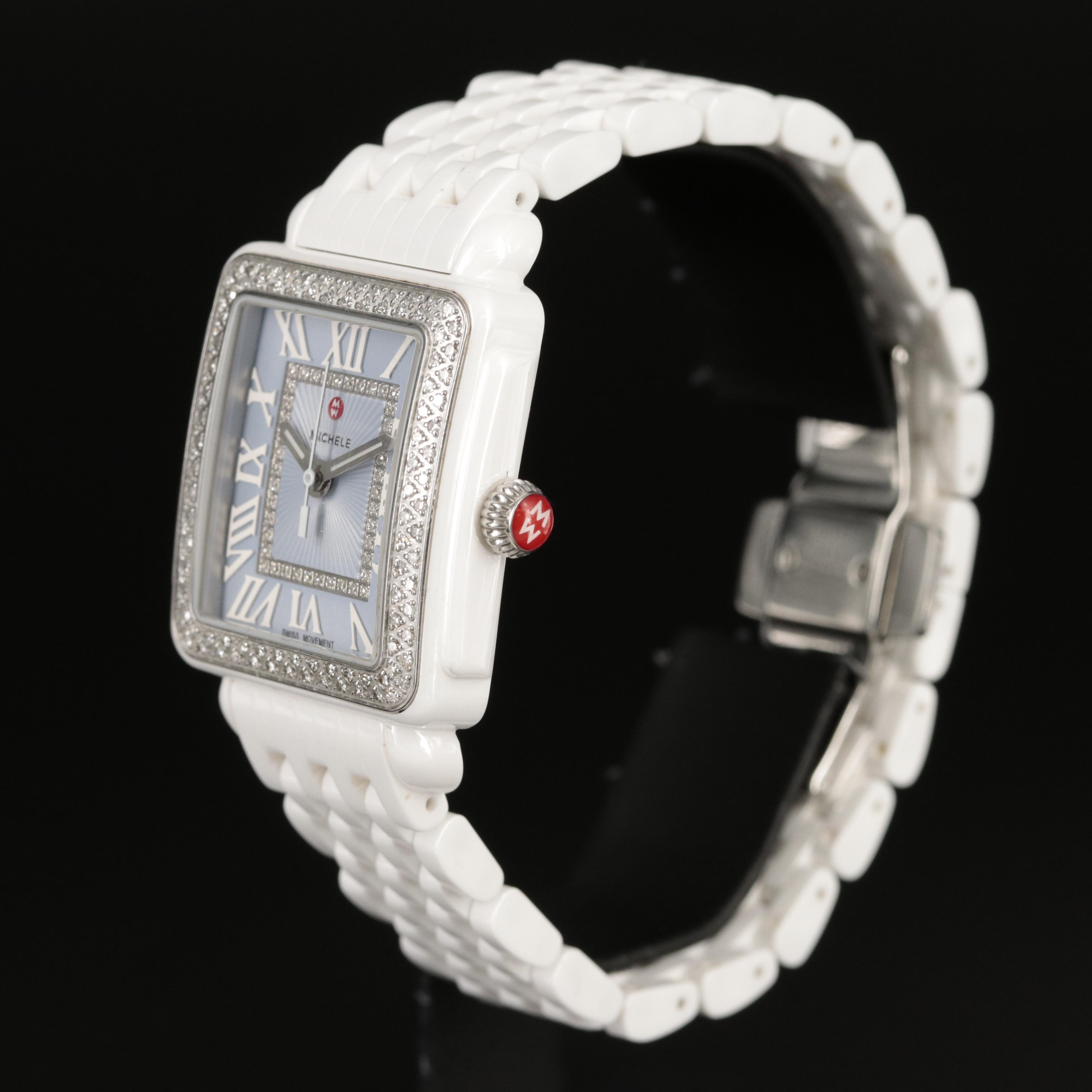 Michele Deco Madison Special Edition Ceramic and Diamond Watch