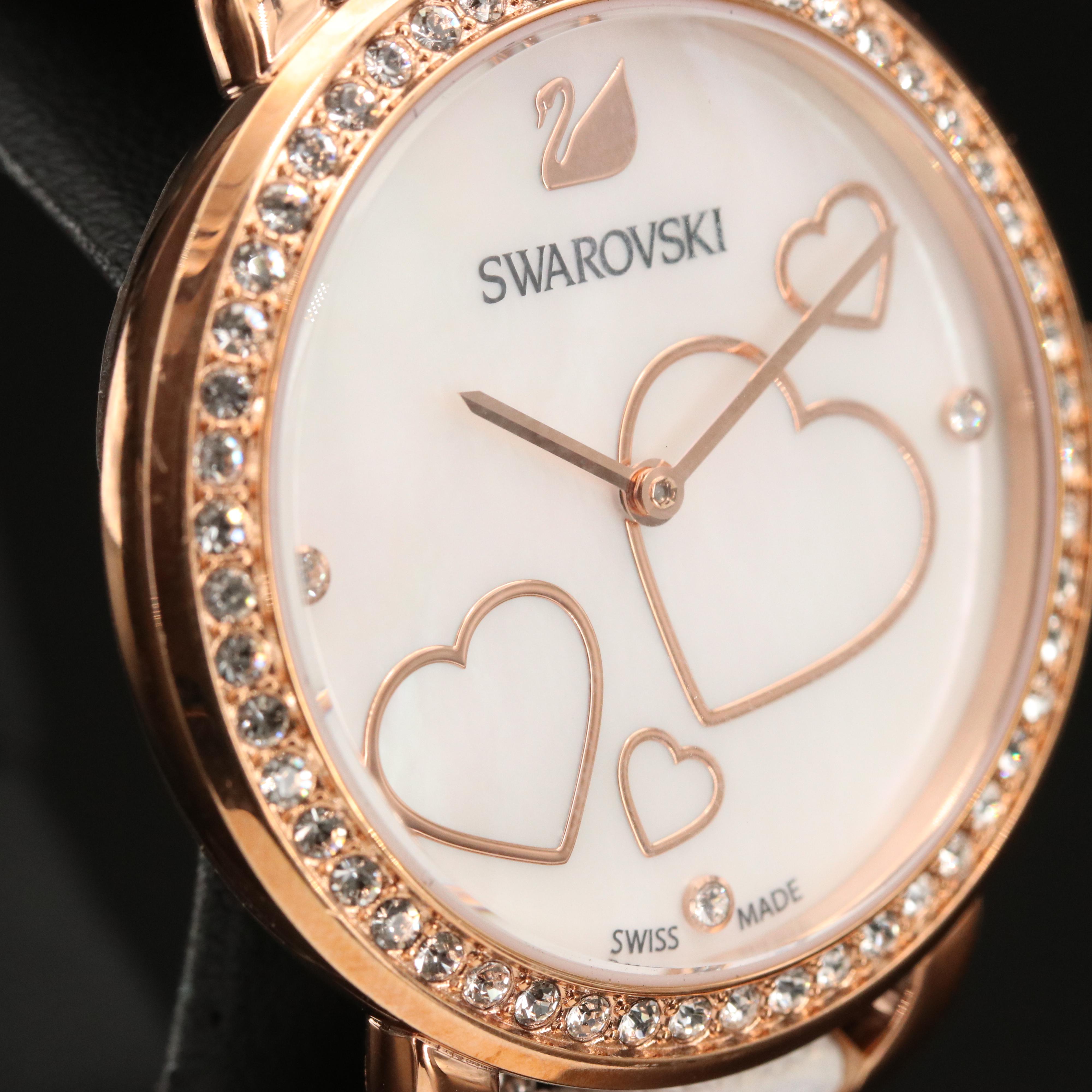 Swarovski Heart Motif Mother of Pearl Watch