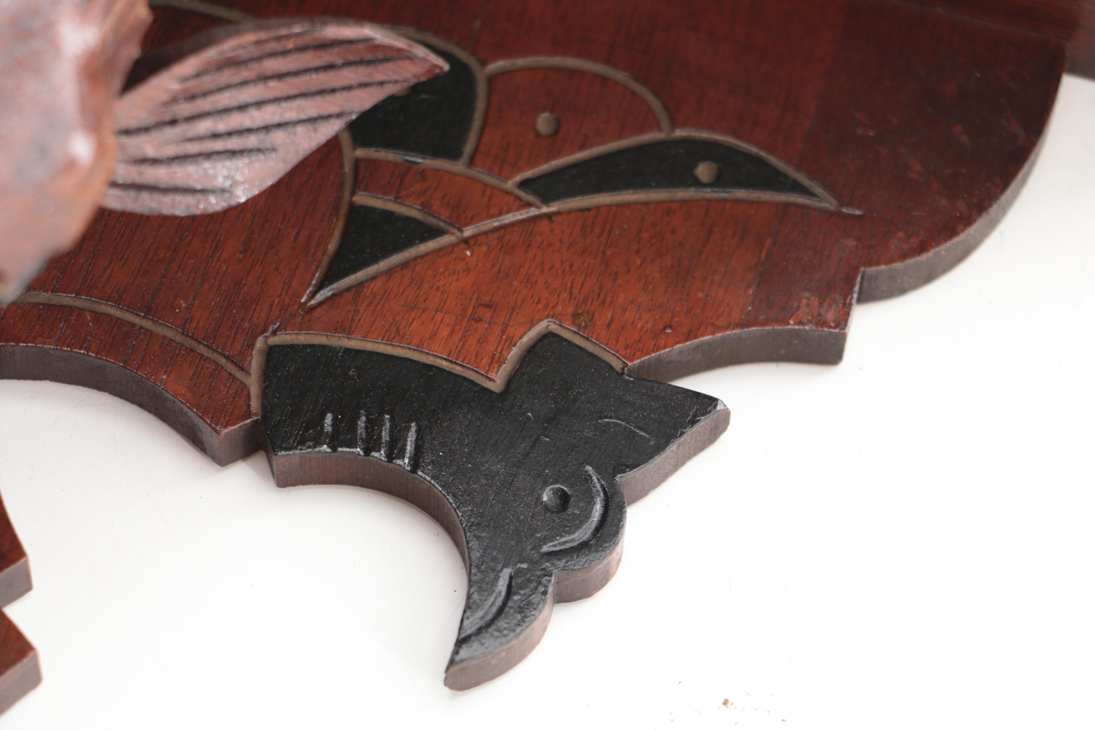 Black Forest Style Carved Walnut Corner Shelf, Early to Mid 20th Century