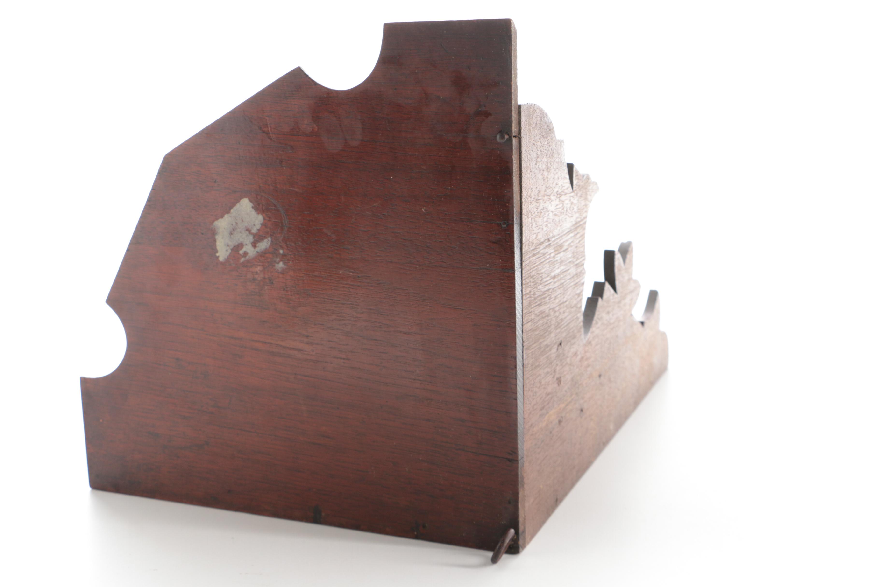 Black Forest Style Carved Walnut Corner Shelf, Early to Mid 20th Century