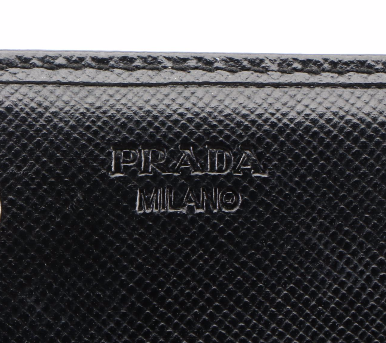 Prada Accordion Continental Wallet in Black Saffiano Leather