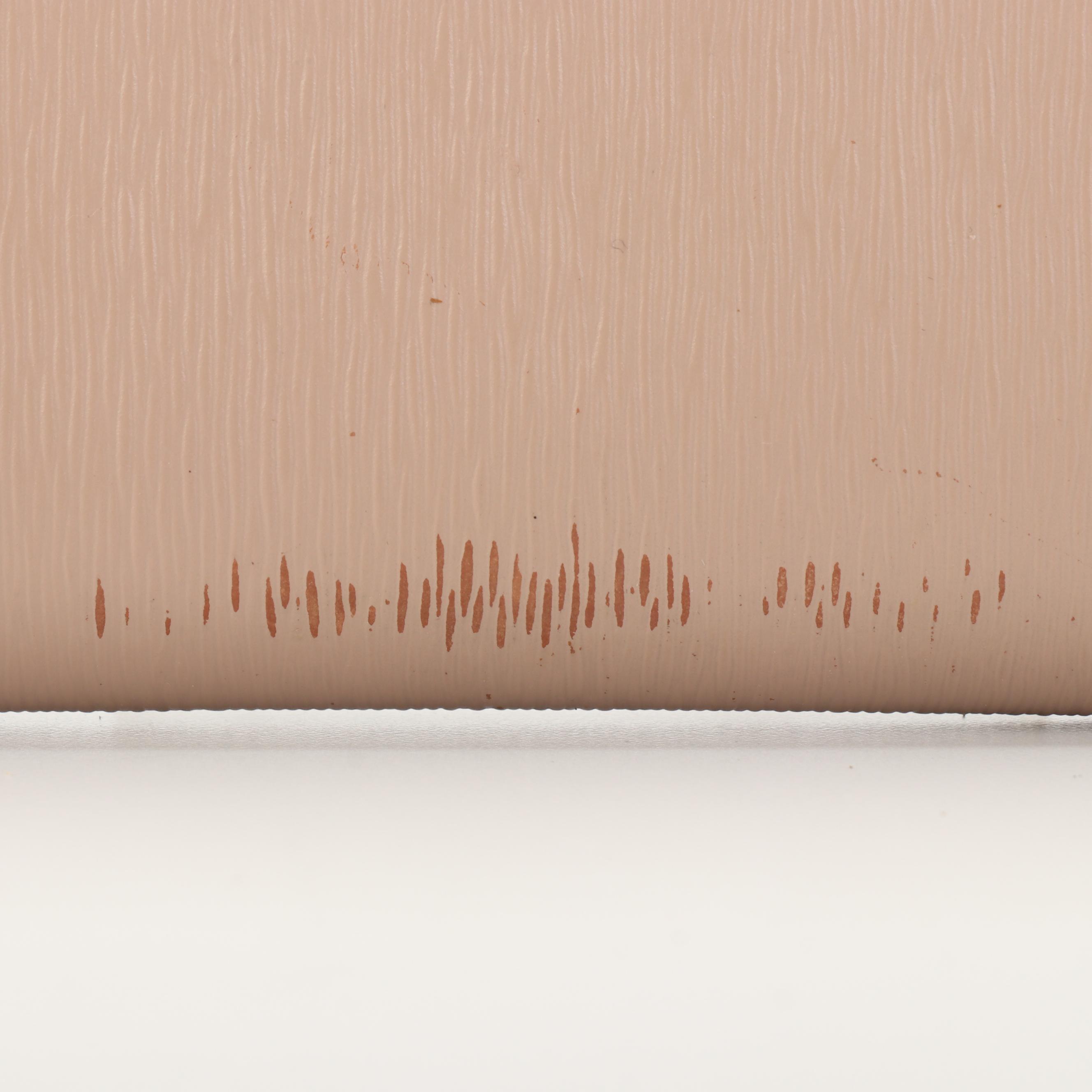 Prada Continental Accordion Wallet in Cammeo Vitello Move Leather with Box